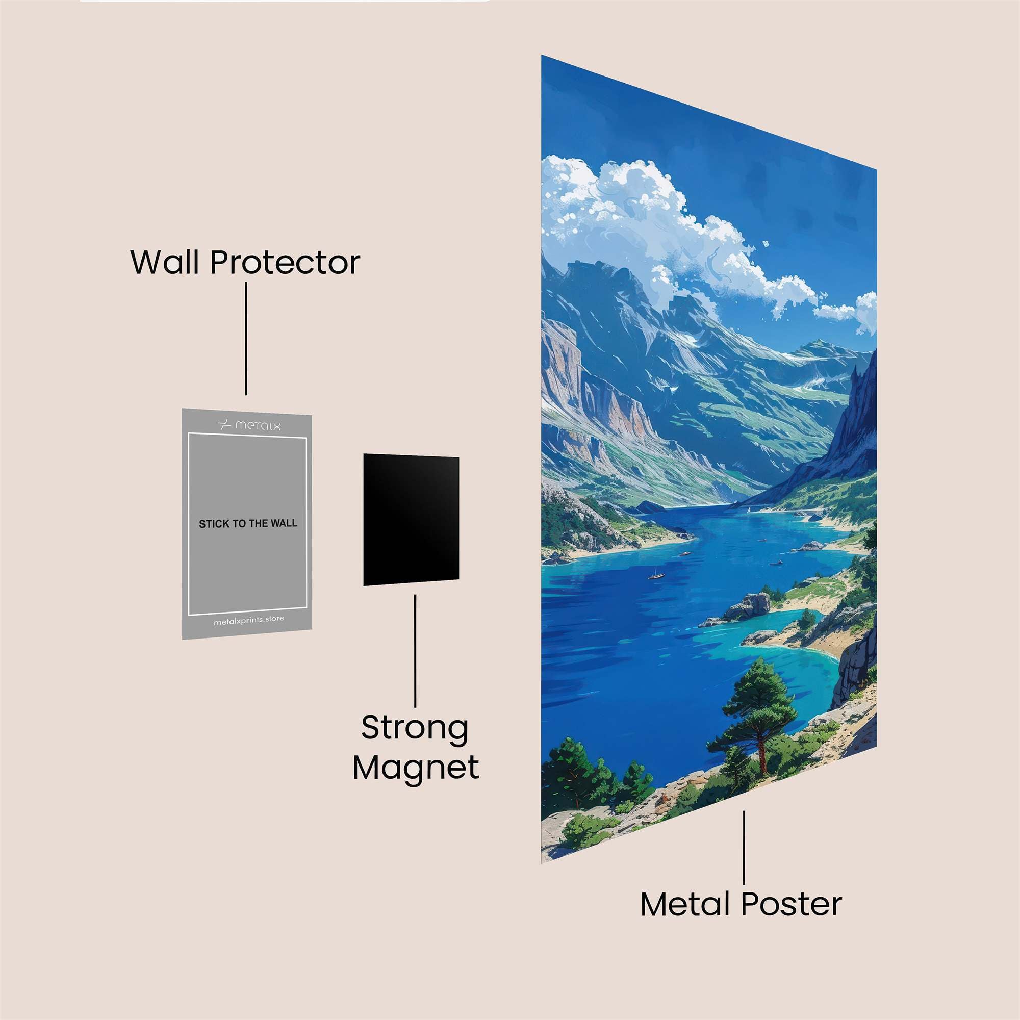 Mountain Serenity Safe Wall Magnetic / M
