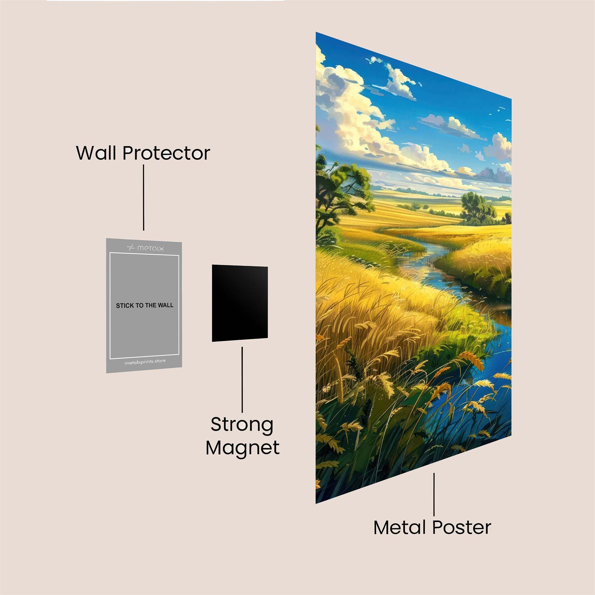 Golden Serenity Safe Wall Magnetic / M