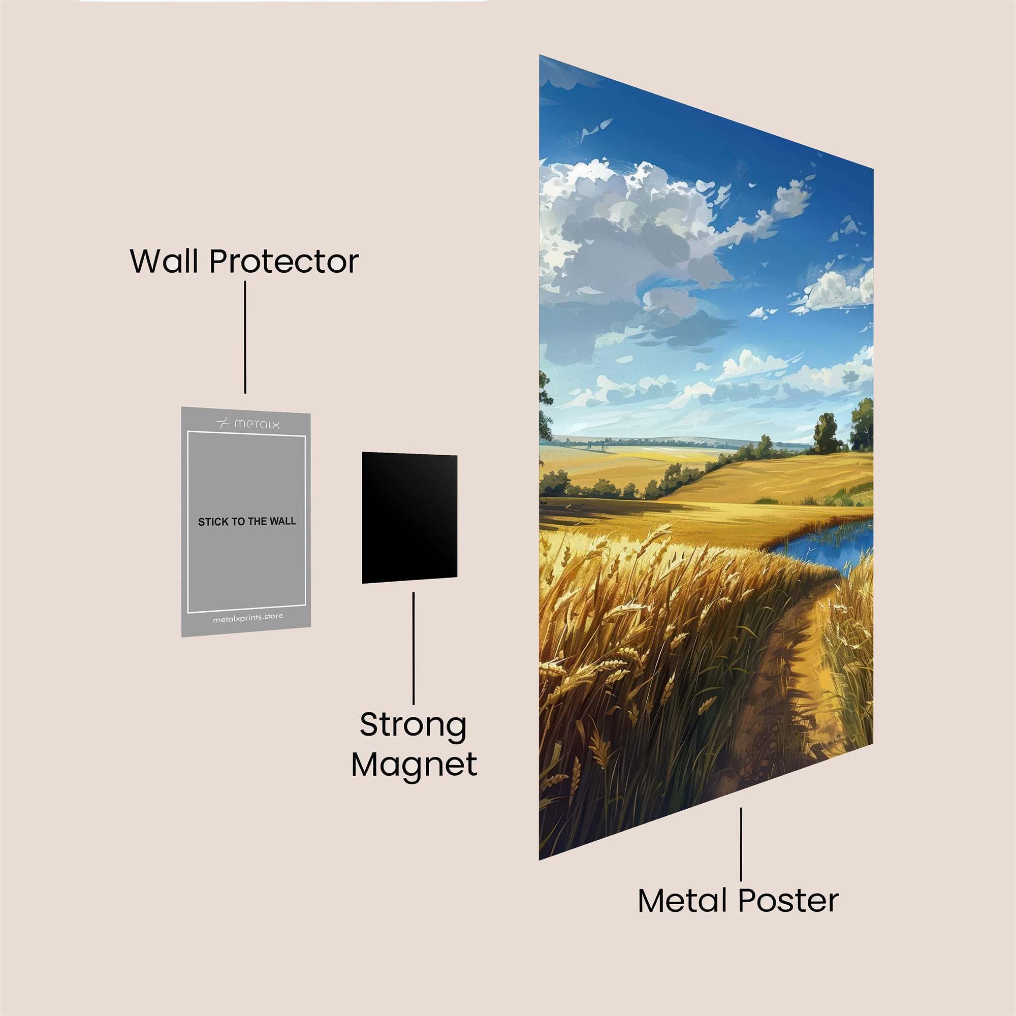 Golden Serenity Safe Wall Magnetic / M
