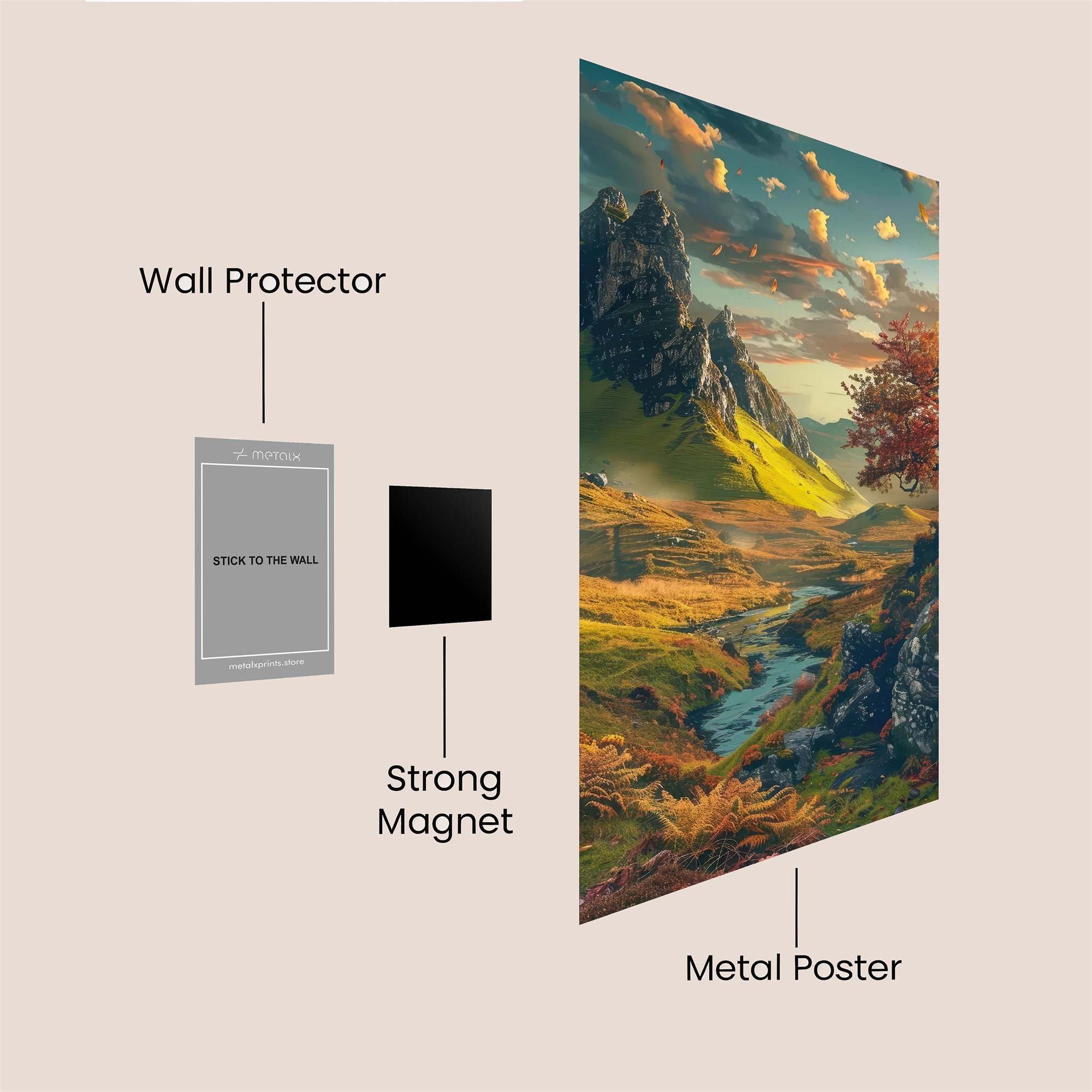 Mountain Serenity Safe Wall Magnetic / M
