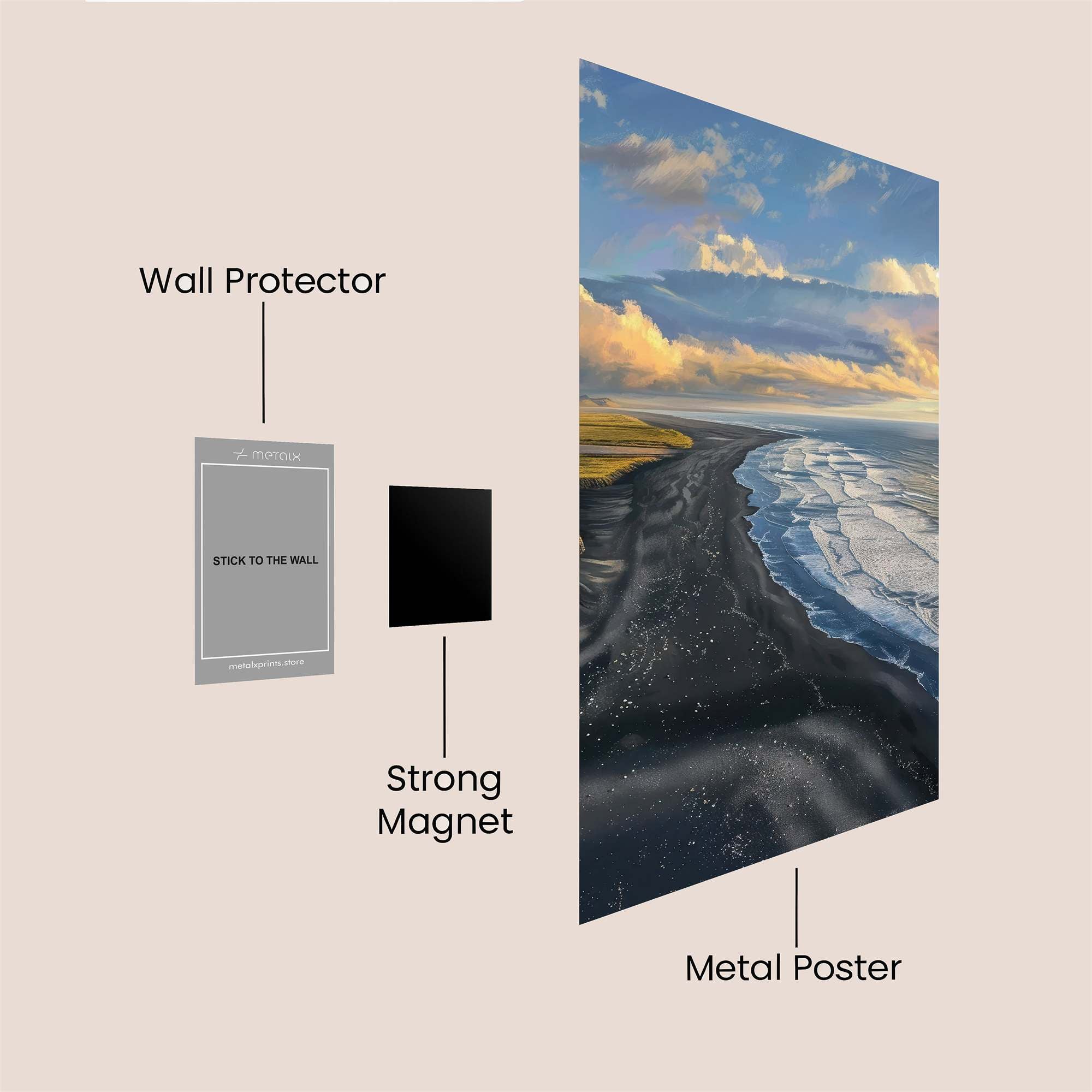 Sunset Serenity Safe Wall Magnetic / M