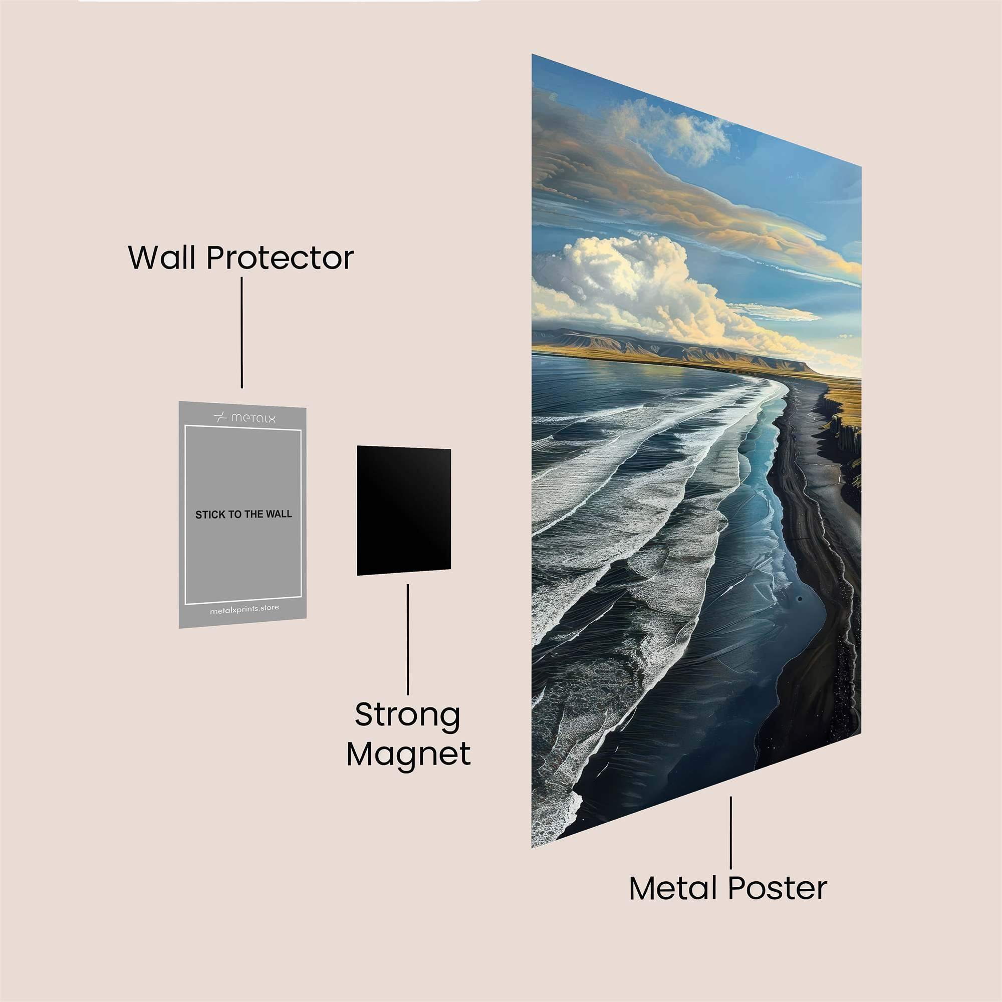 Coastal Serenity Safe Wall Magnetic / M