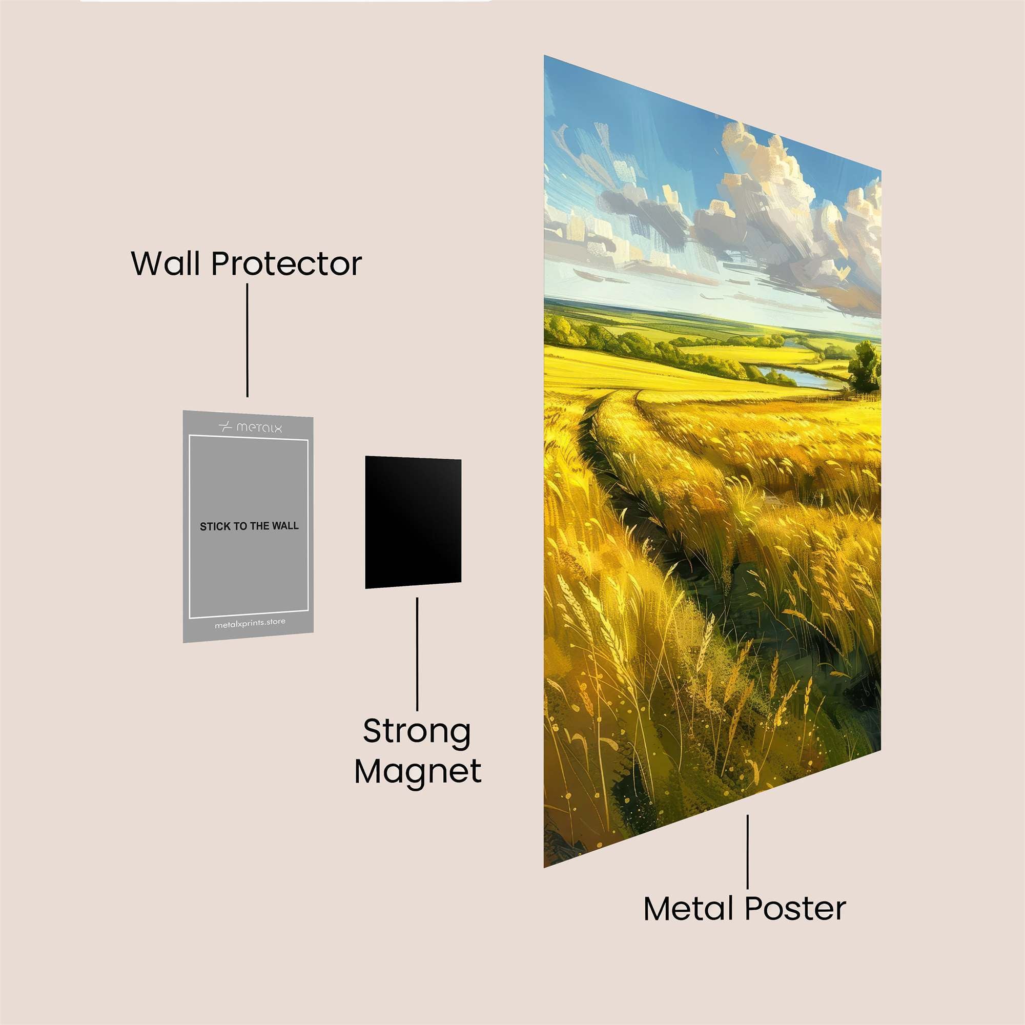 Golden Tranquility Safe Wall Magnetic / M