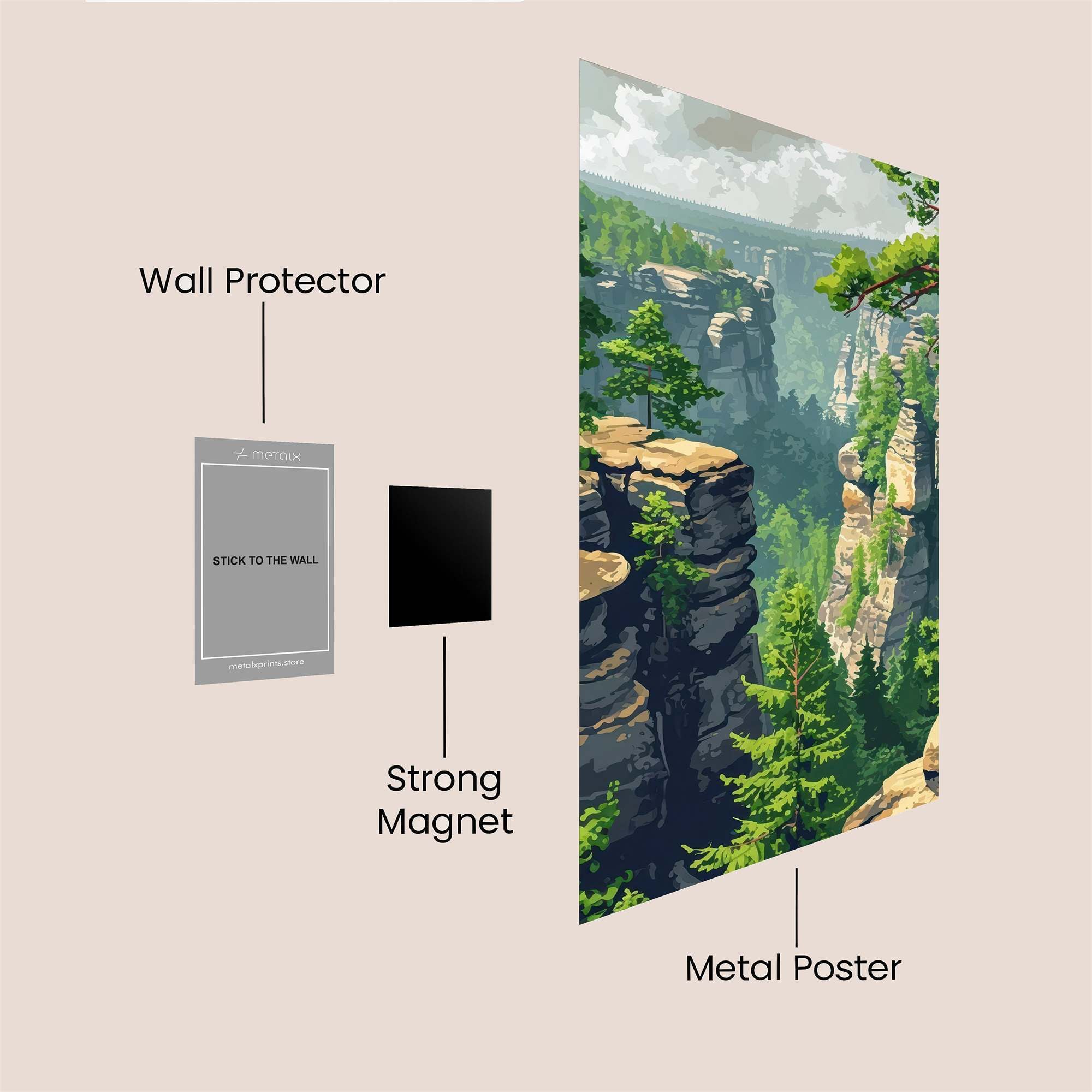 Rock Serenity Safe Wall Magnetic / M