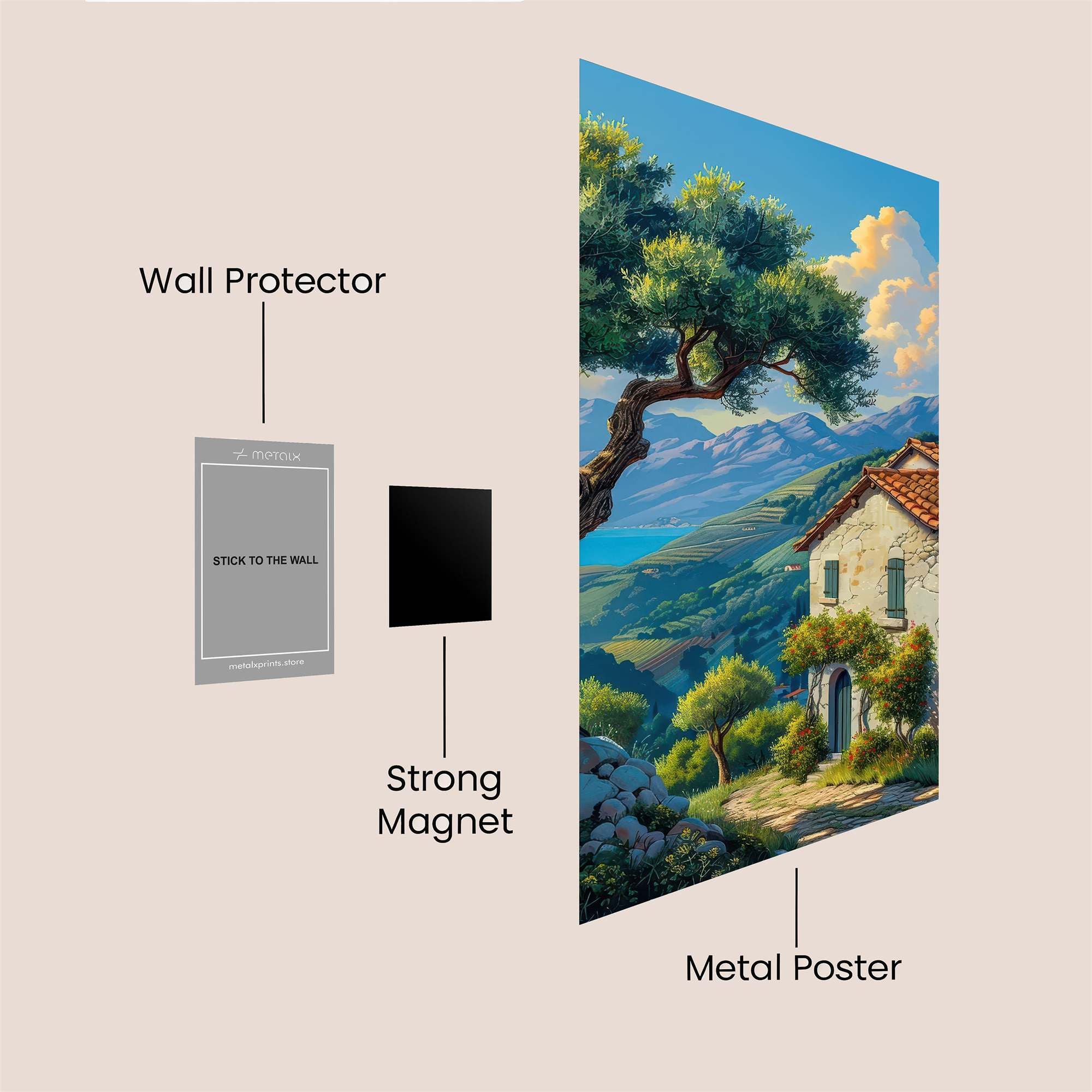 Olive Serenity Safe Wall Magnetic / M