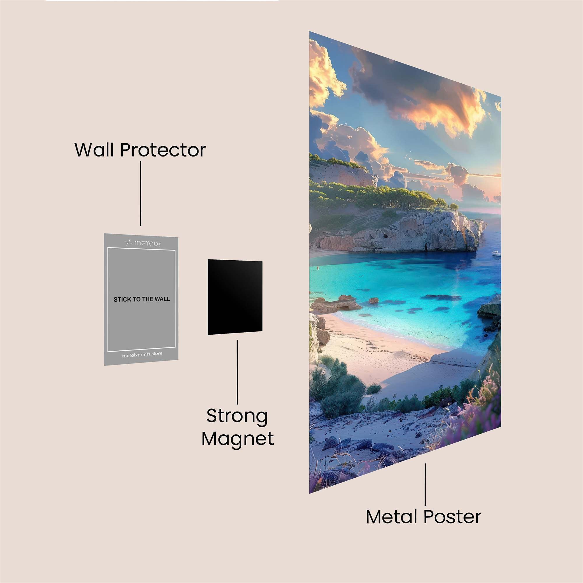 Sunset Serenity Safe Wall Magnetic / M