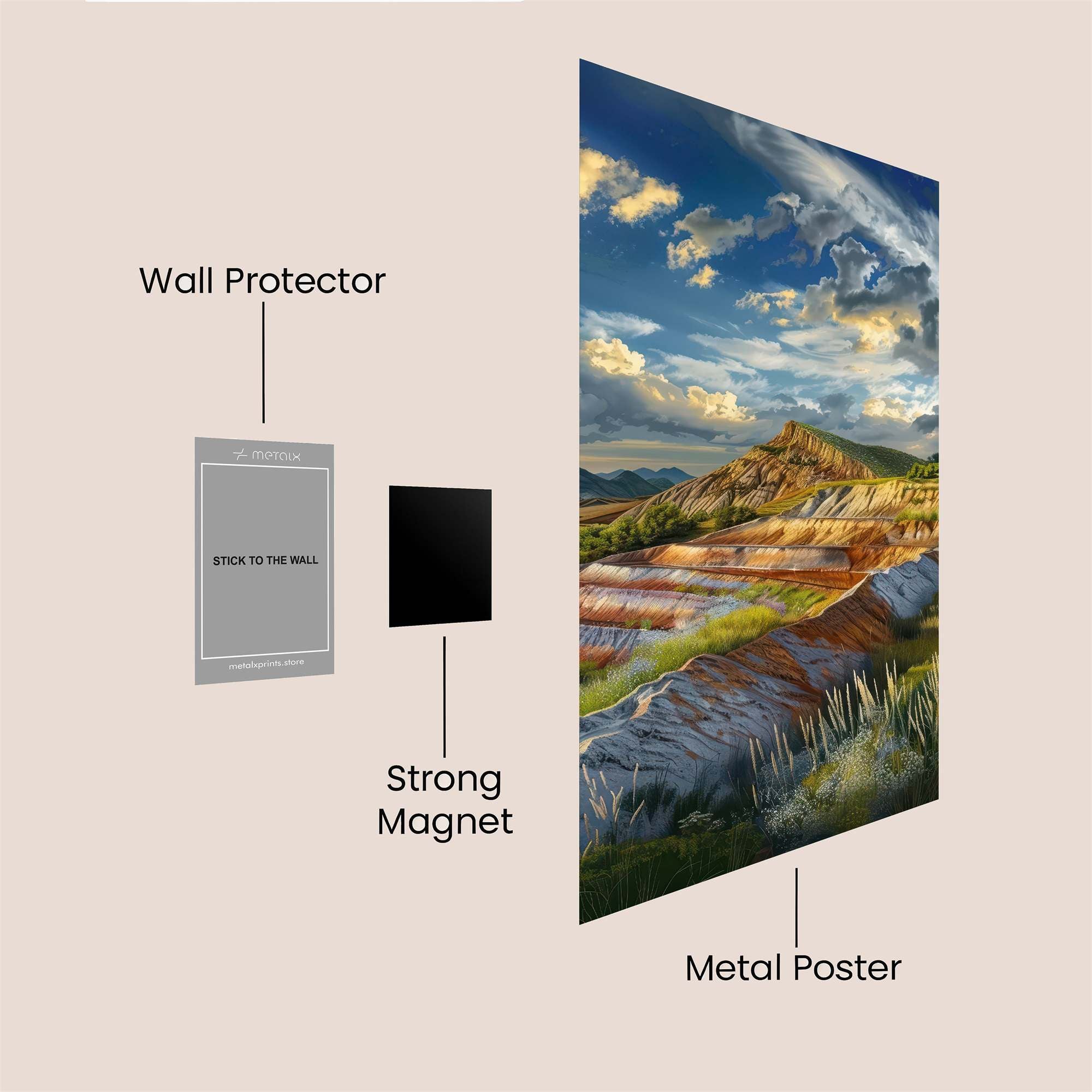 Terraced Tranquility Safe Wall Magnetic / M