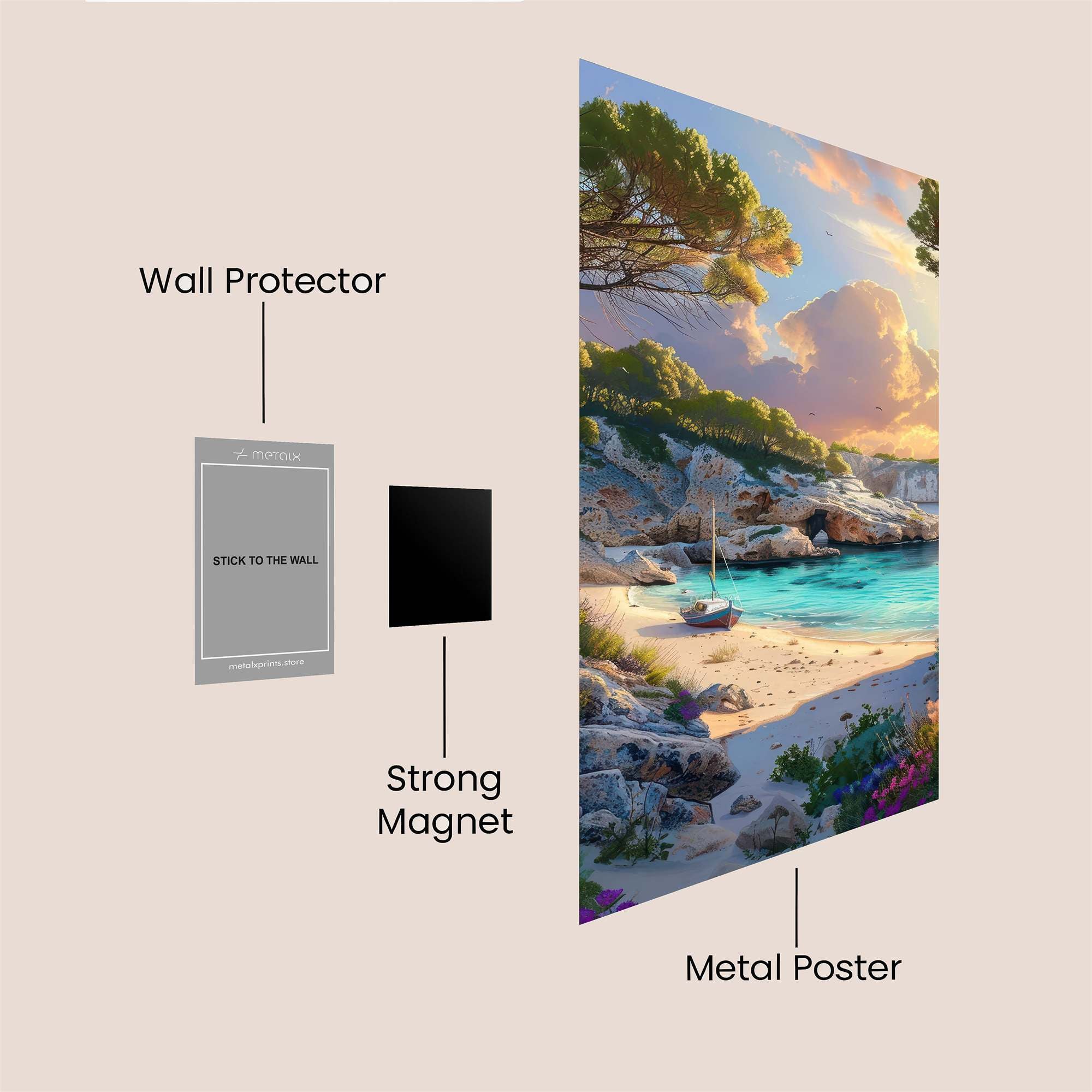 Sunset Serenity Safe Wall Magnetic / M