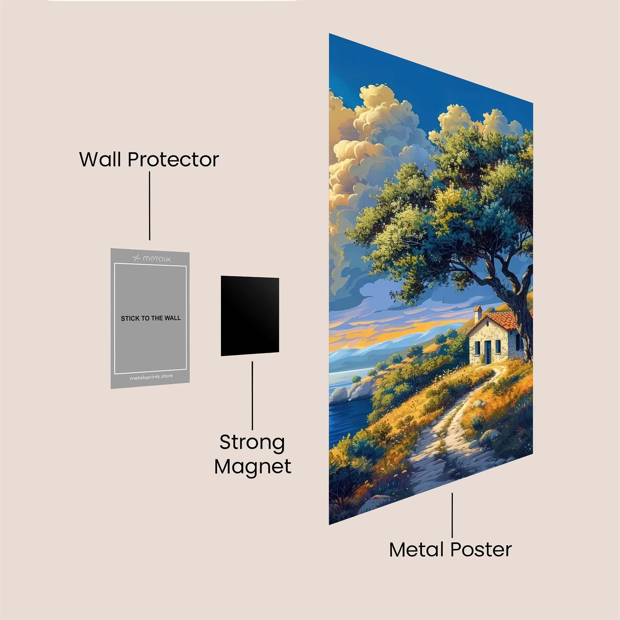 Seaside Serenity Safe Wall Magnetic / M