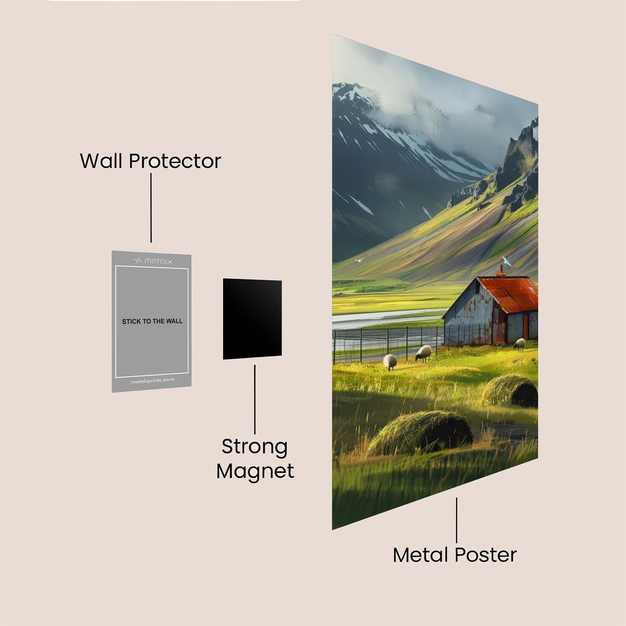 Mountain Serenity Safe Wall Magnetic / M