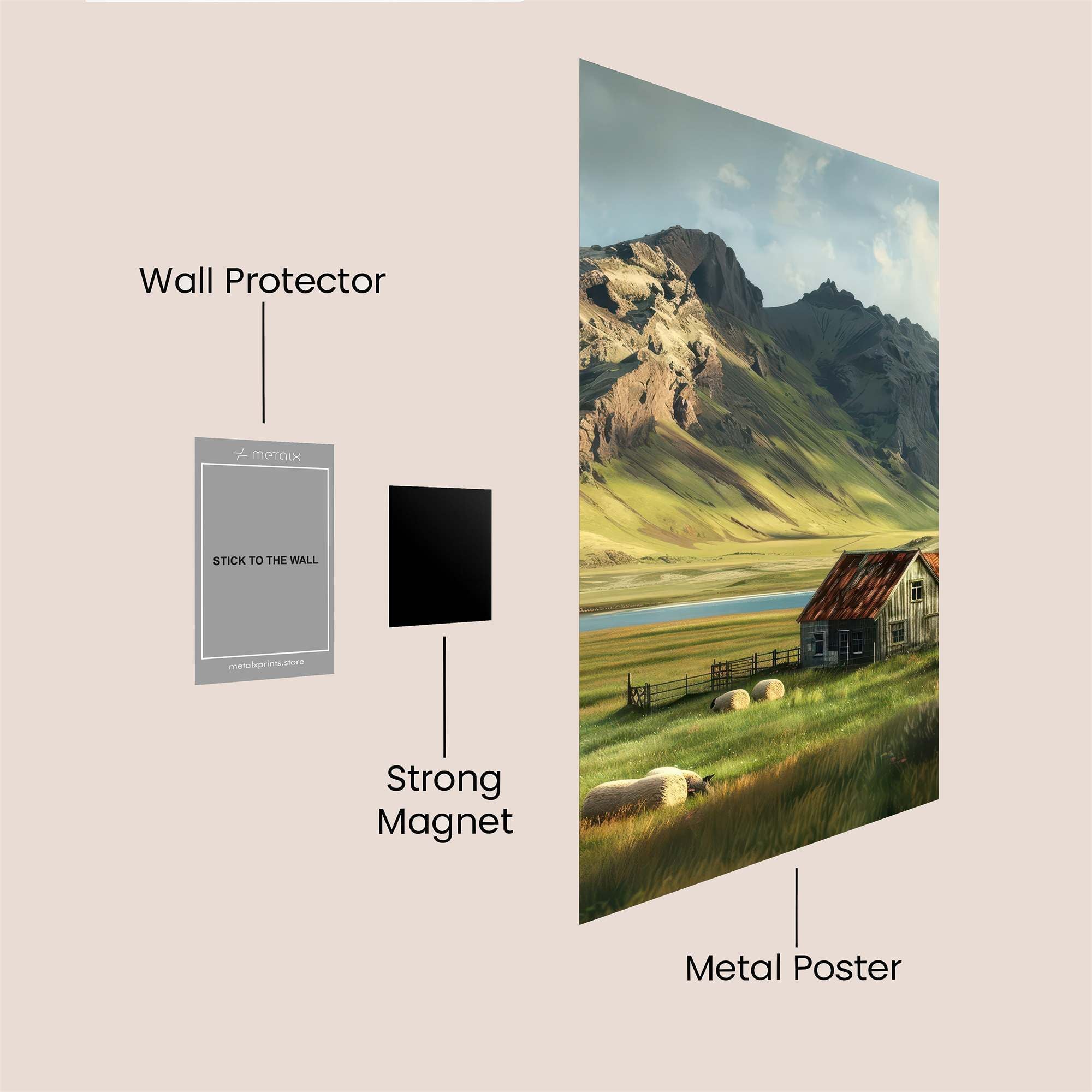Mountain Serenity Safe Wall Magnetic / M