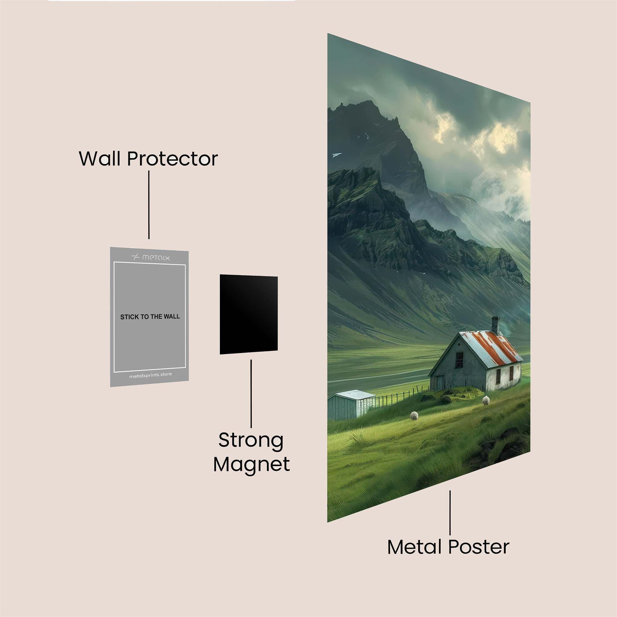 Mountain Serenity Safe Wall Magnetic / M