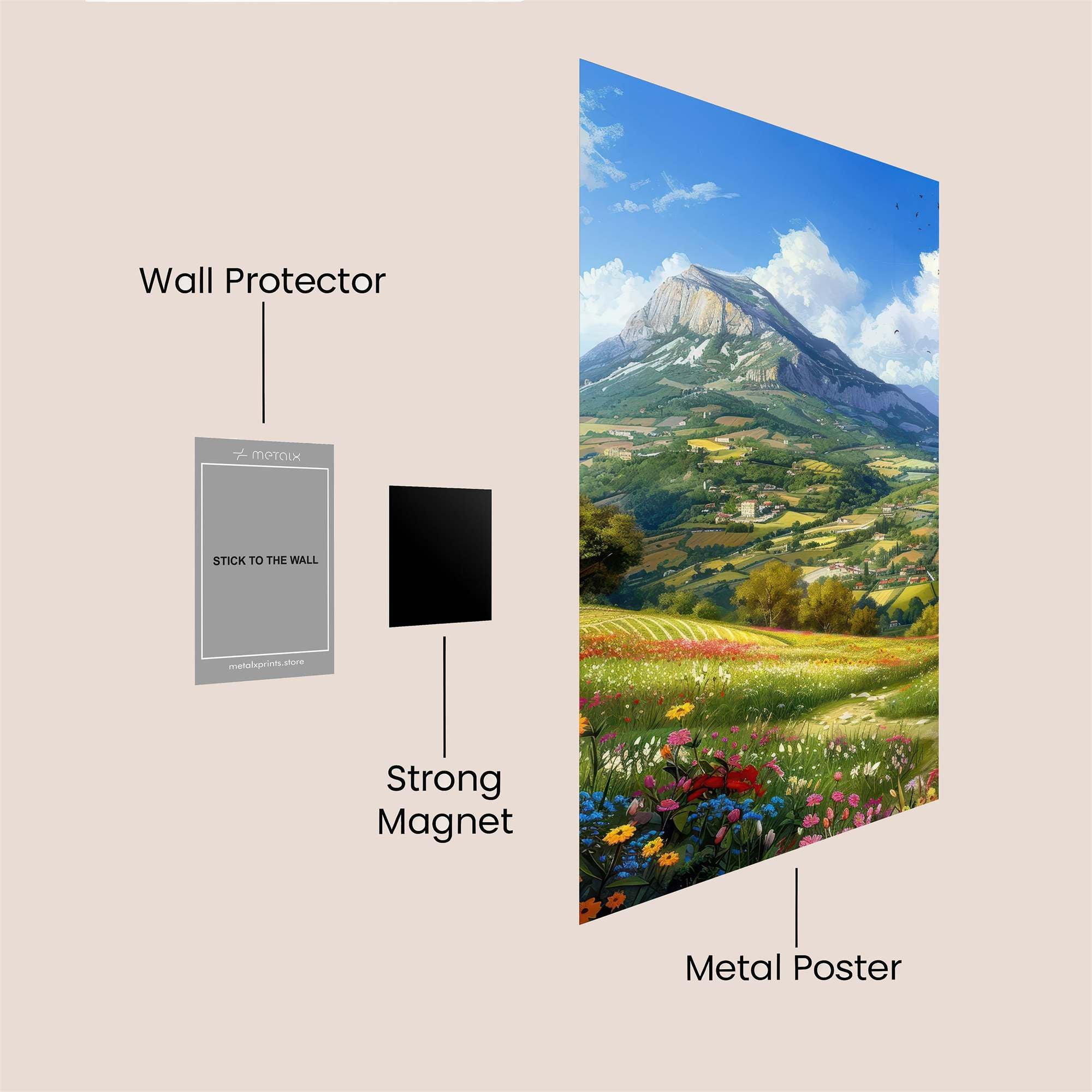 Mountain Bliss Safe Wall Magnetic / M
