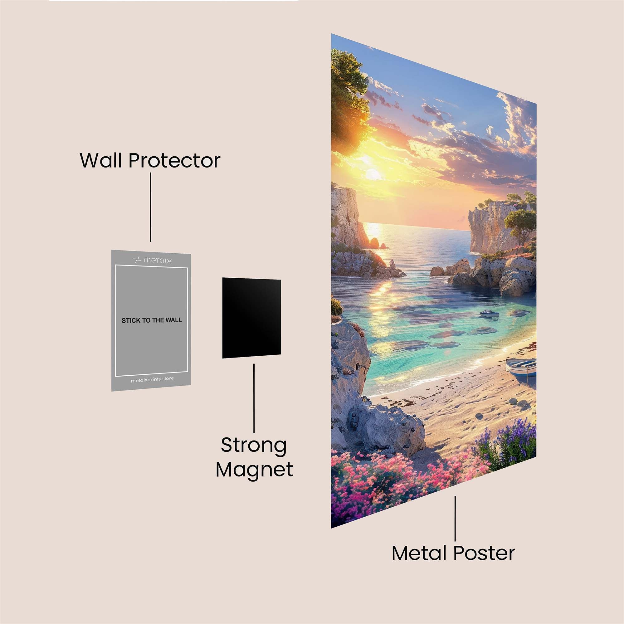 Sunset Serenity Safe Wall Magnetic / M