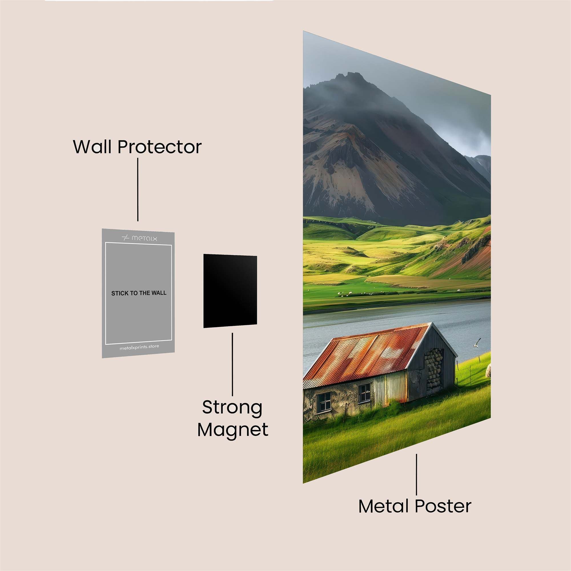 Mountain Solitude Safe Wall Magnetic / M