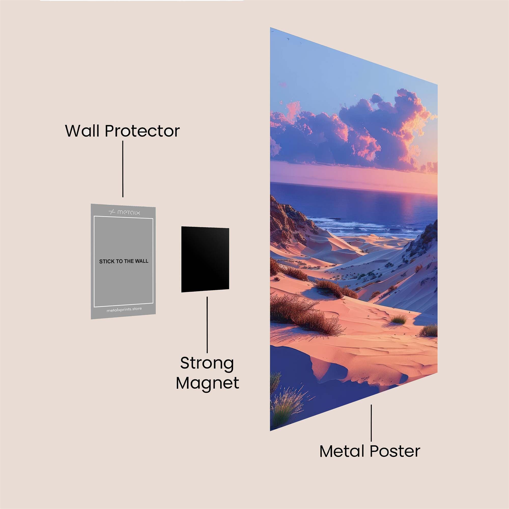 Sunset Serenity Safe Wall Magnetic / M