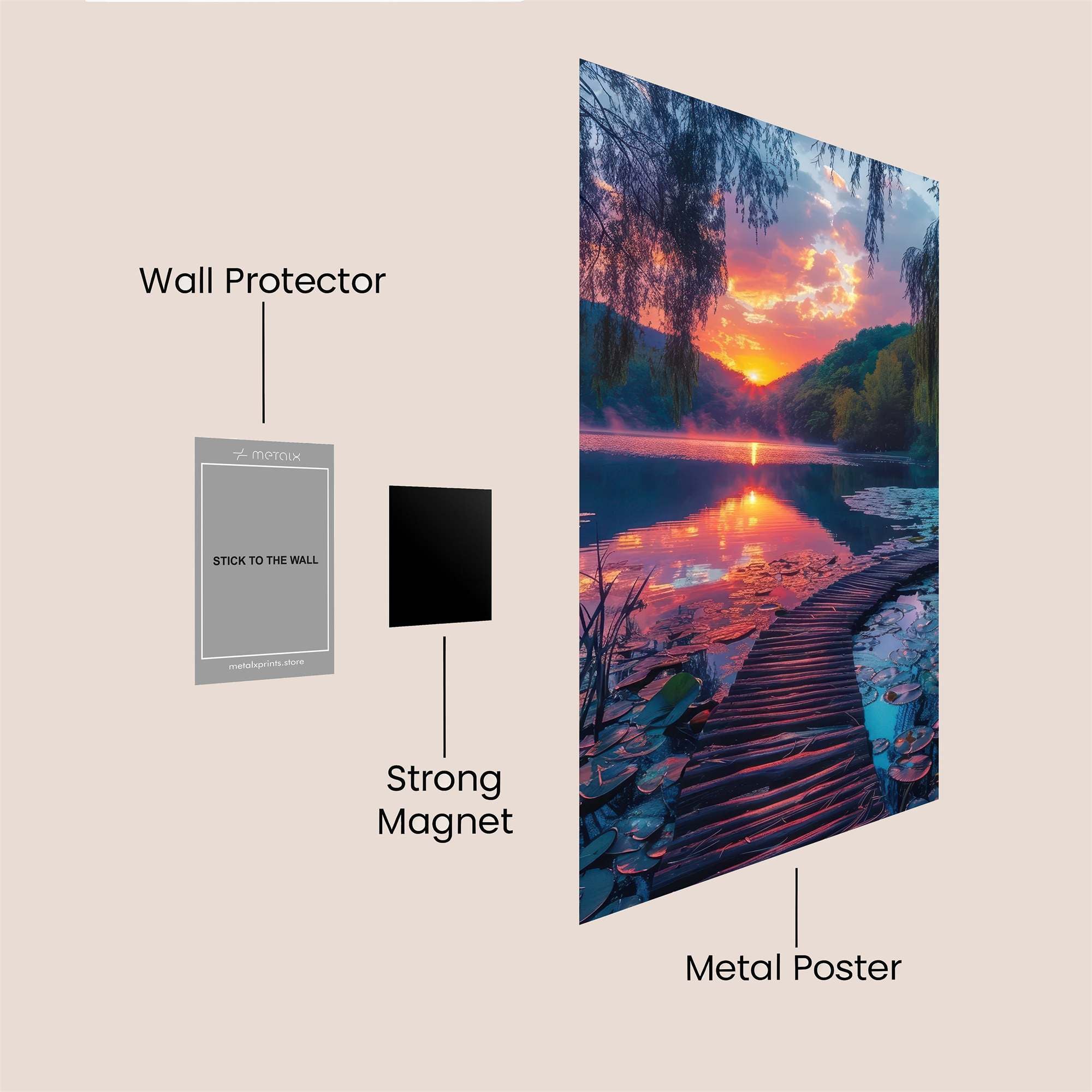 Sunset Serenity Safe Wall Magnetic / M