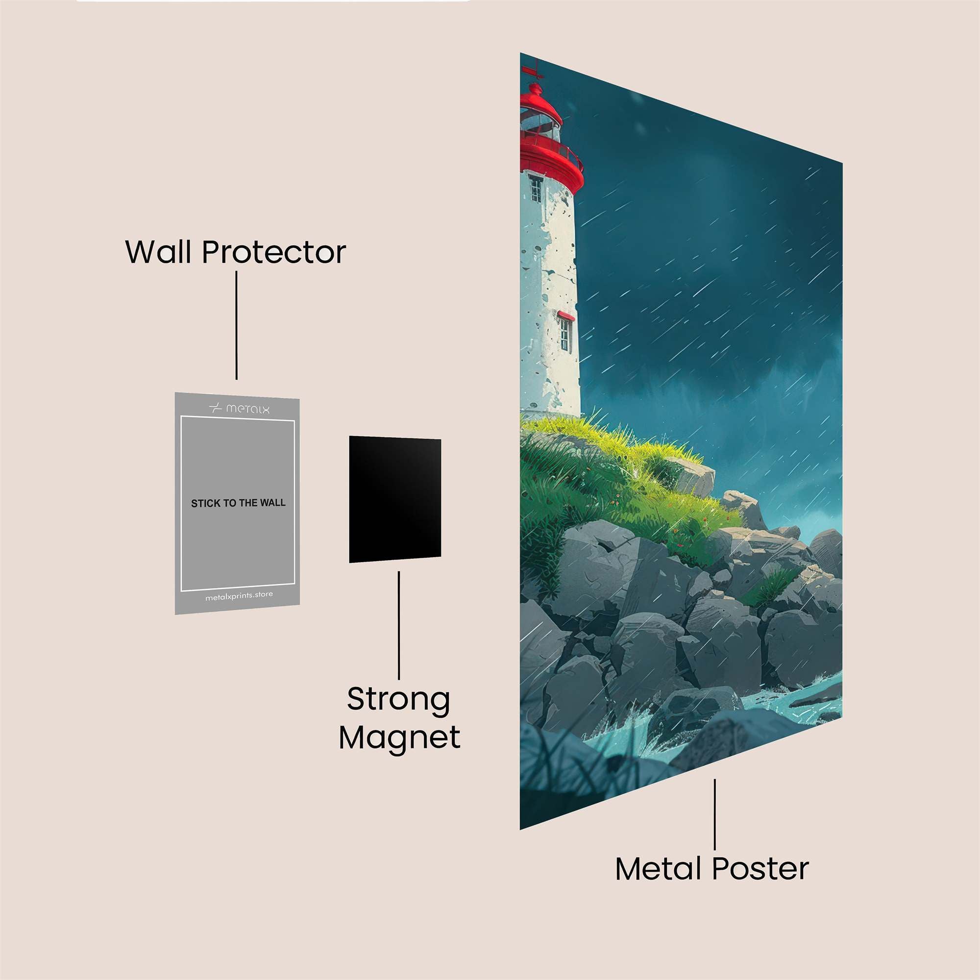 Beacon Tempest Safe Wall Magnetic / M