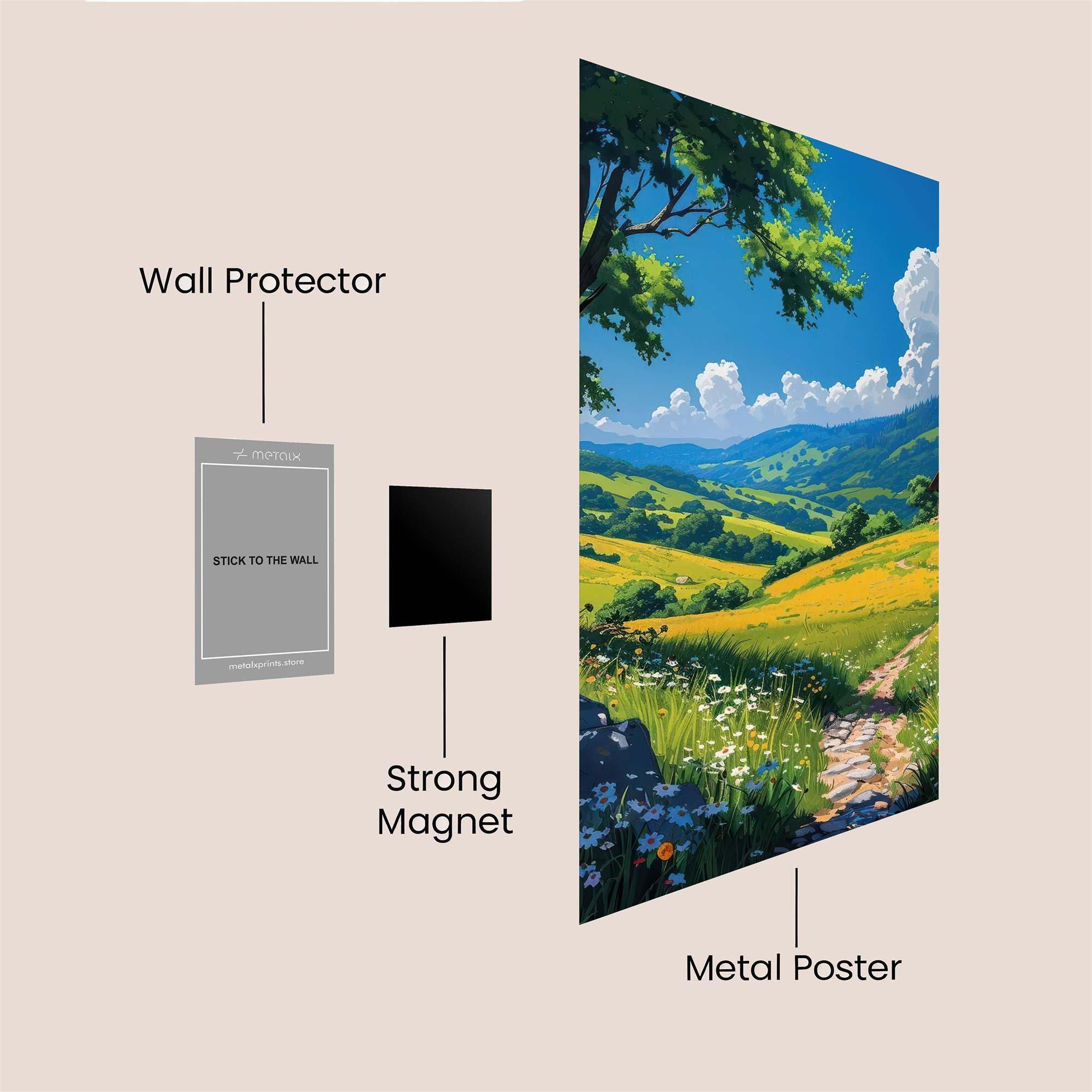 Meadow Bliss Safe Wall Magnetic / M