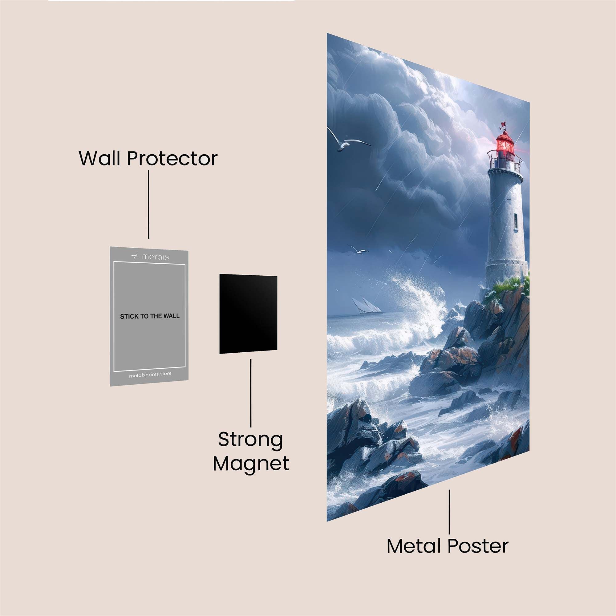Beacon Tempest Safe Wall Magnetic / M