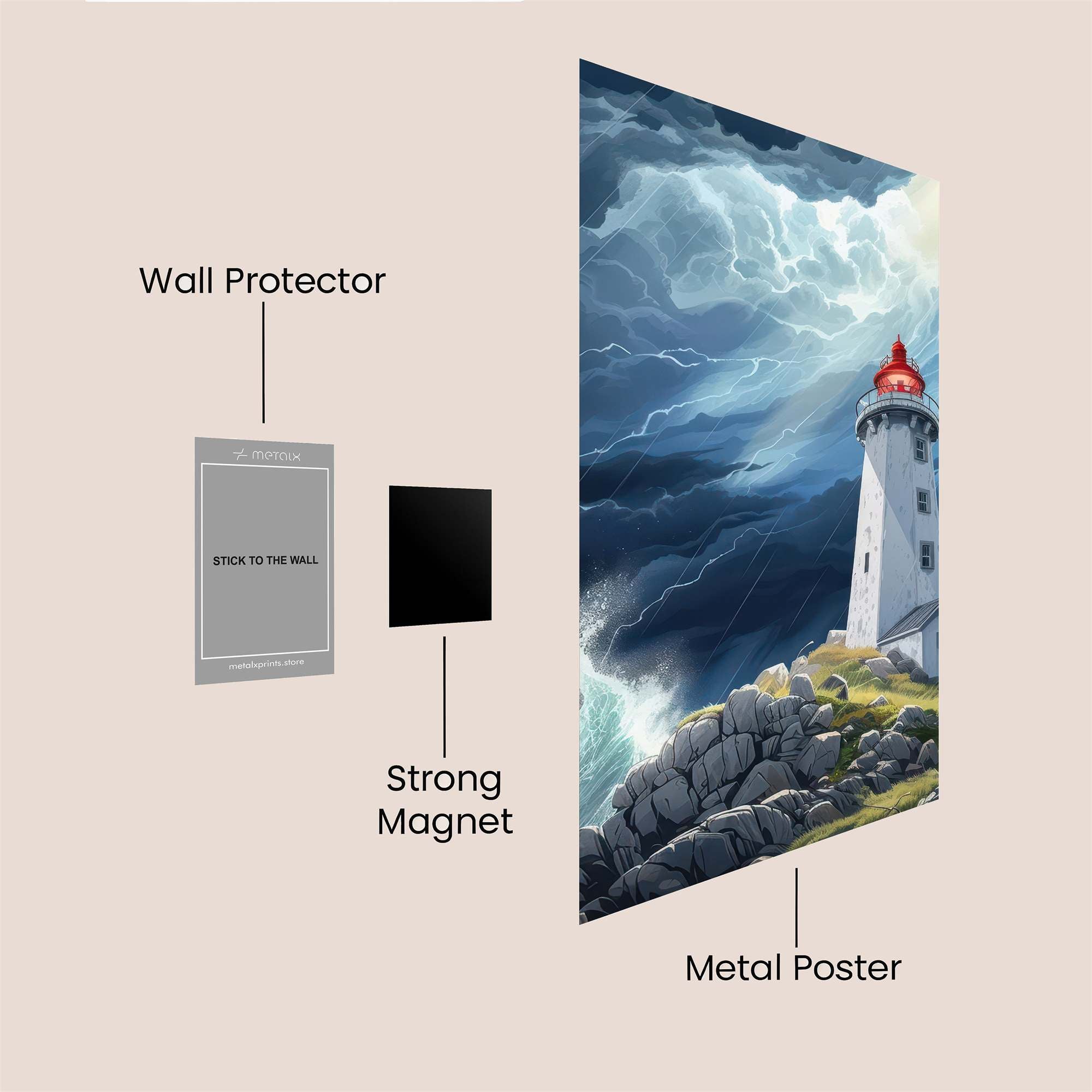 Beacon Tempest Safe Wall Magnetic / M