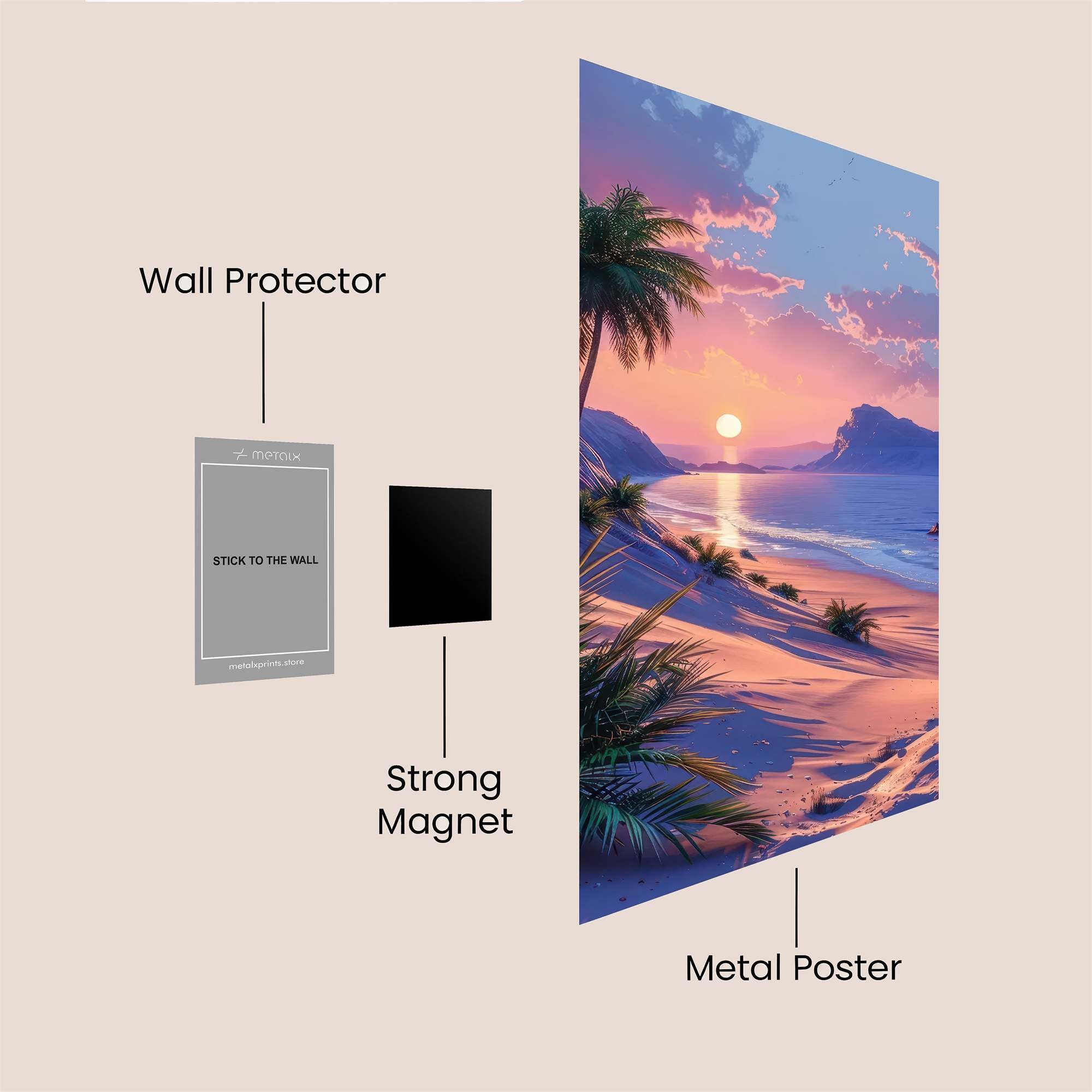 Sunset Serenity Safe Wall Magnetic / M