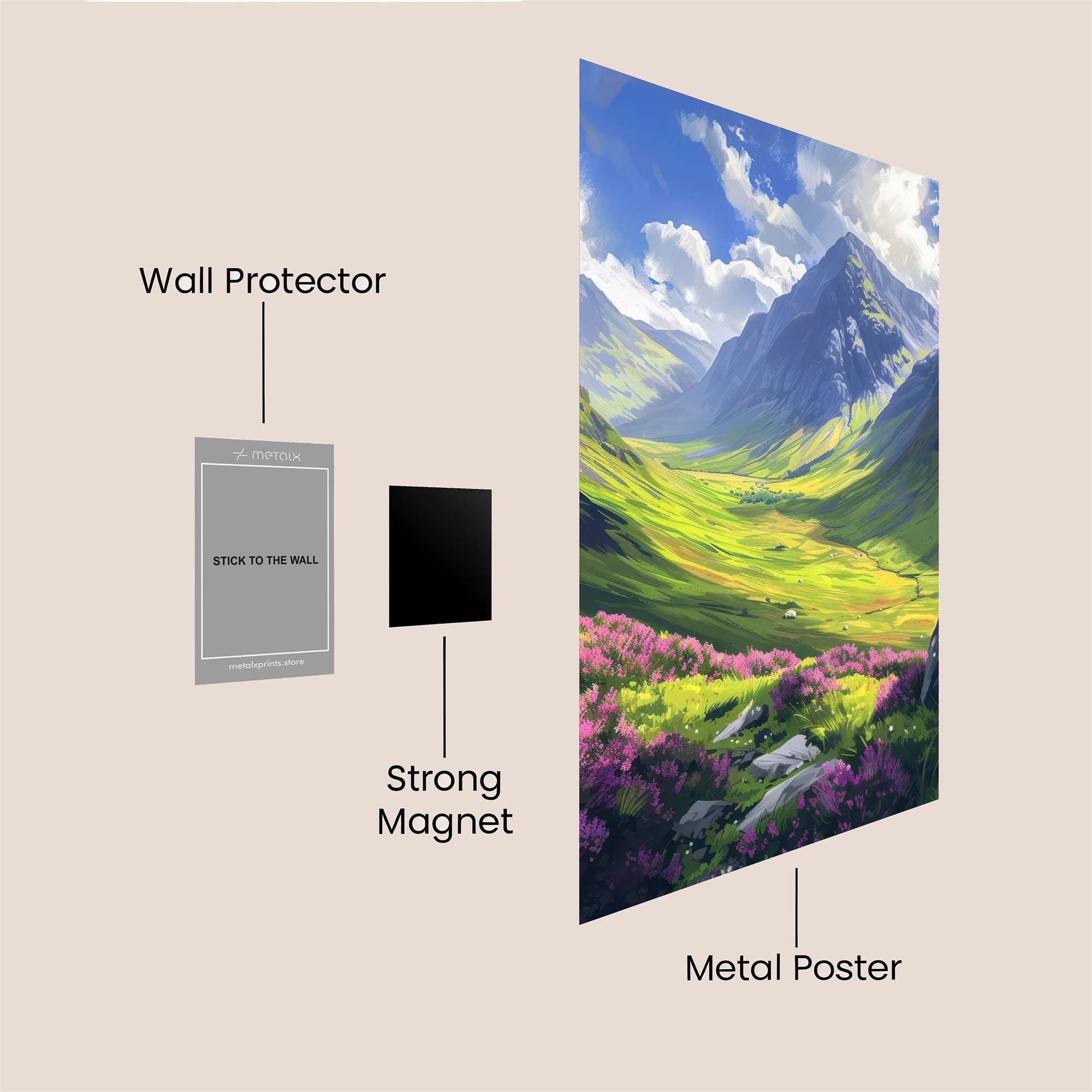 Glencoe Serenity Safe Wall Magnetic / M