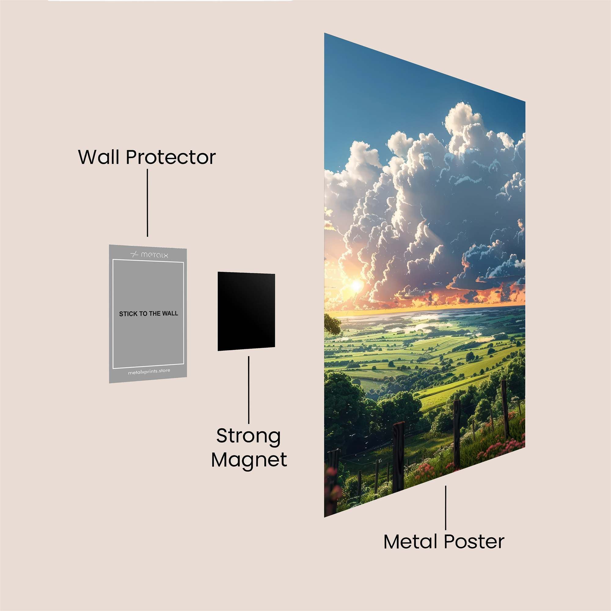 Sunset Serenity Safe Wall Magnetic / M