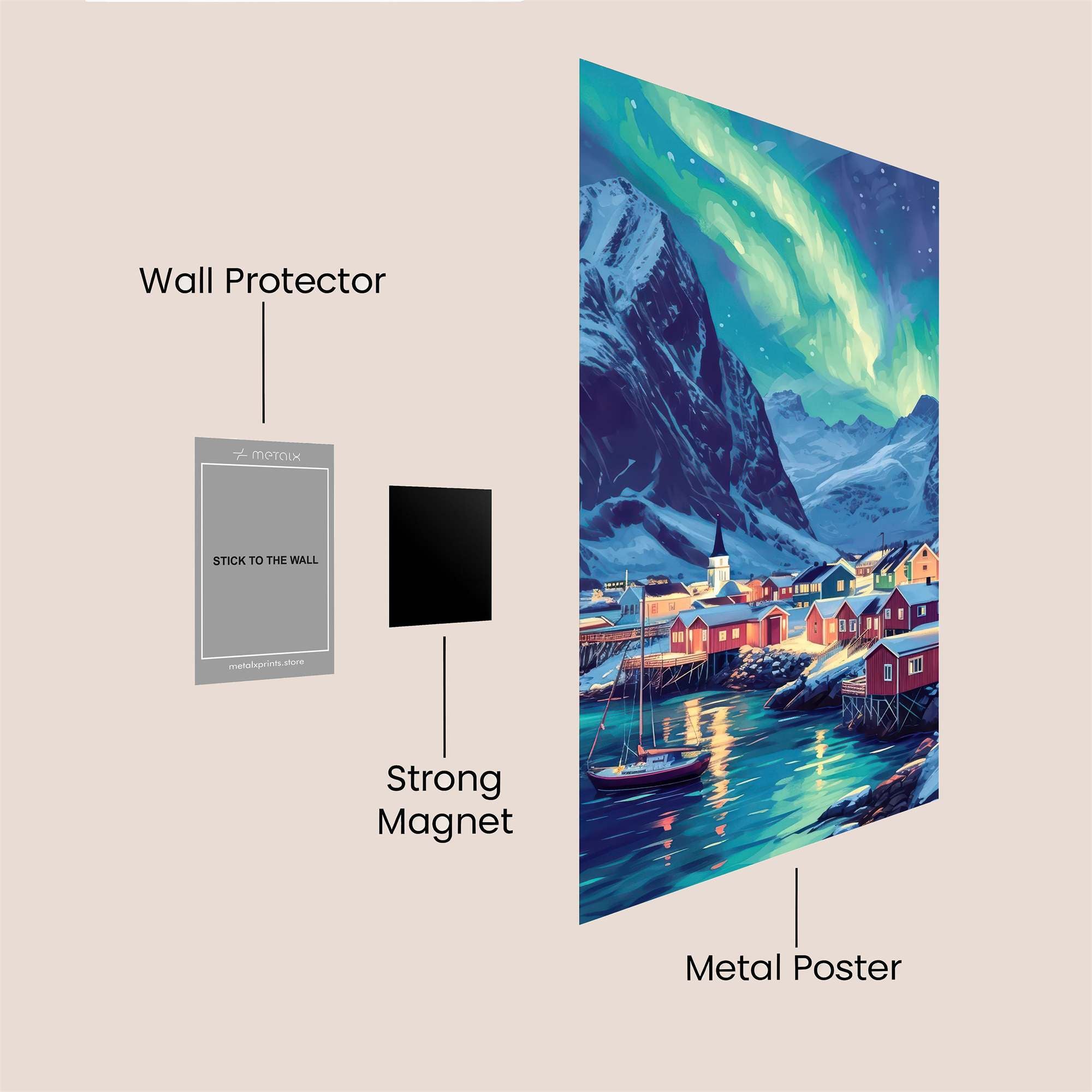 Aurora Tranquil Safe Wall Magnetic / M