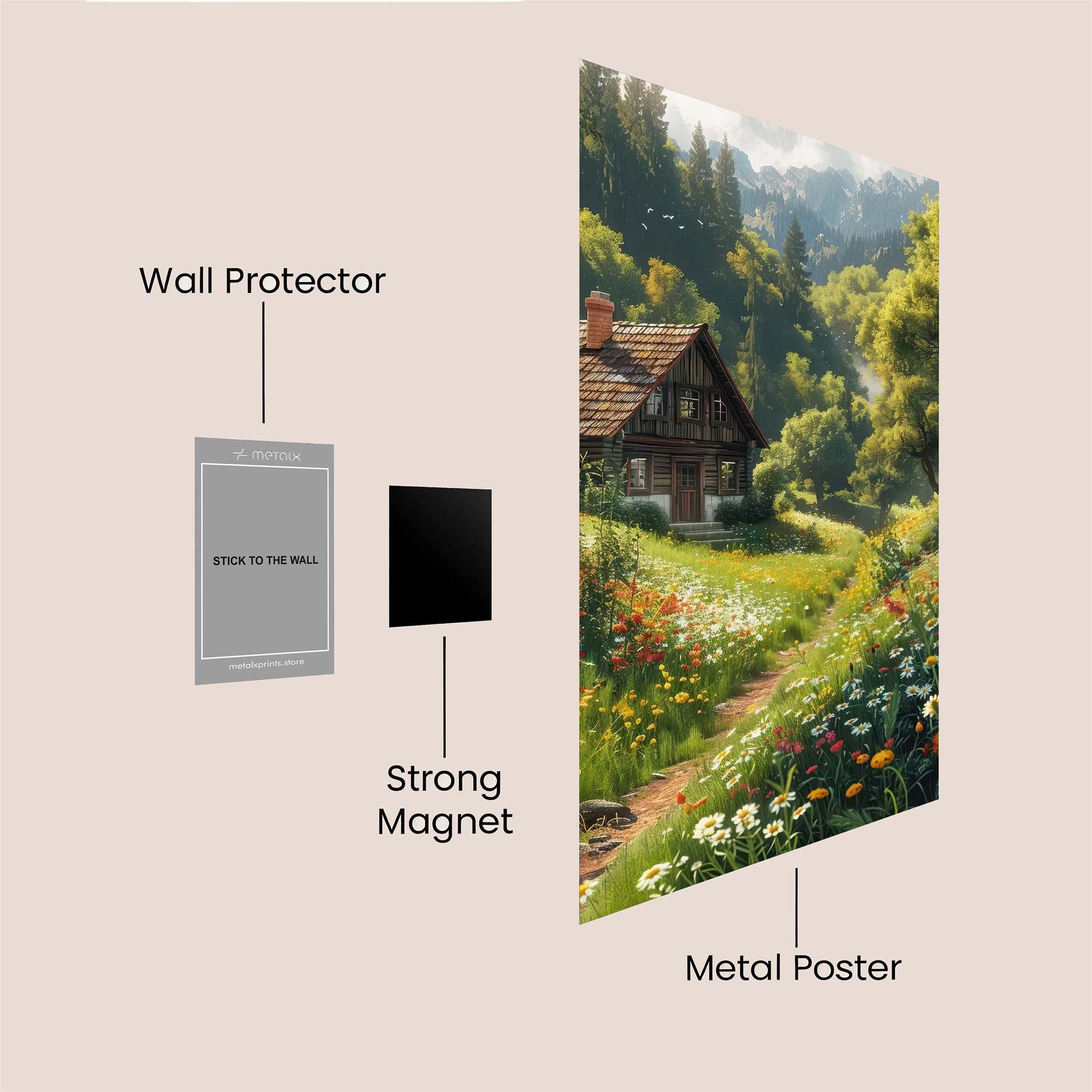 Cottage Serenity Safe Wall Magnetic / M