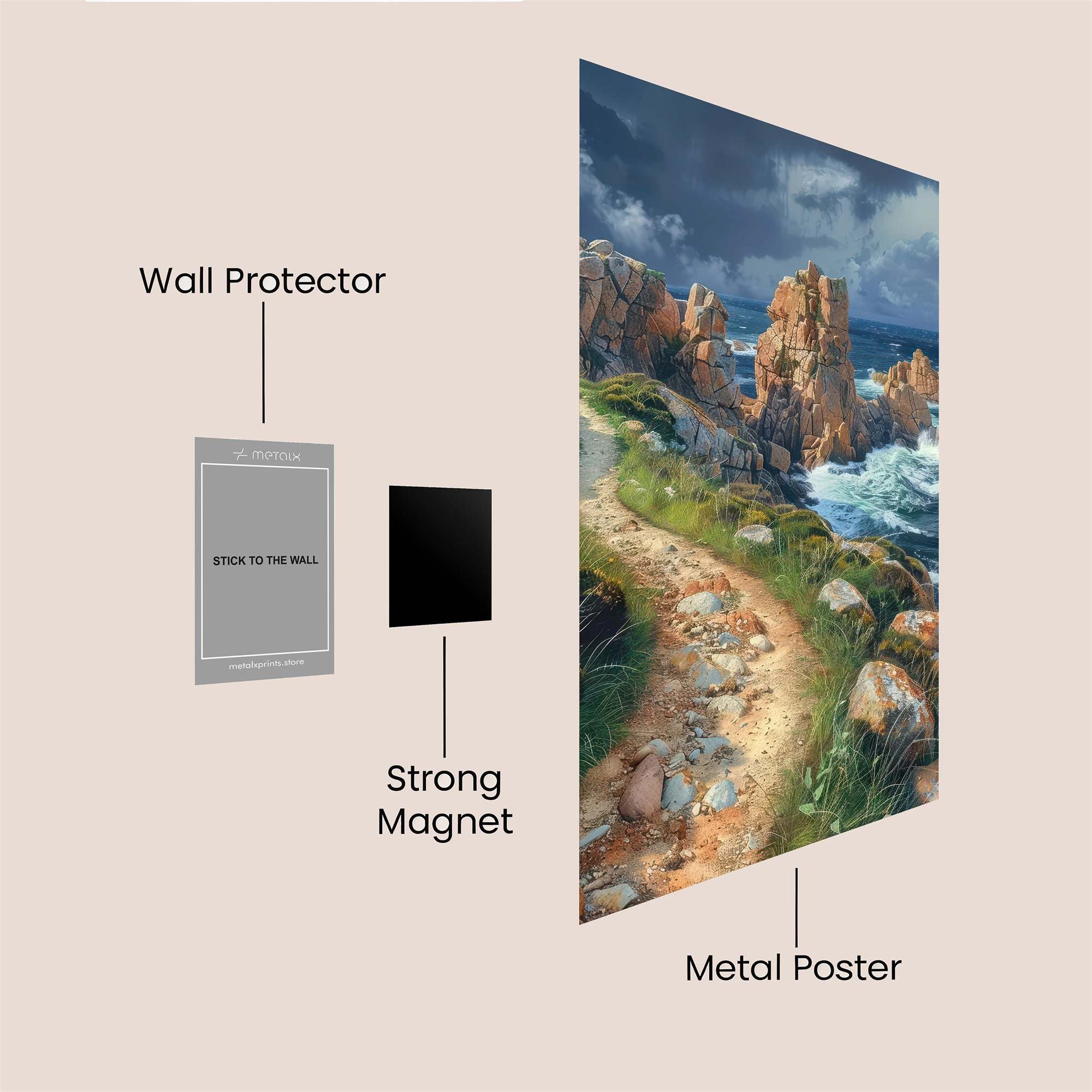 Coastal Serenity Safe Wall Magnetic / M
