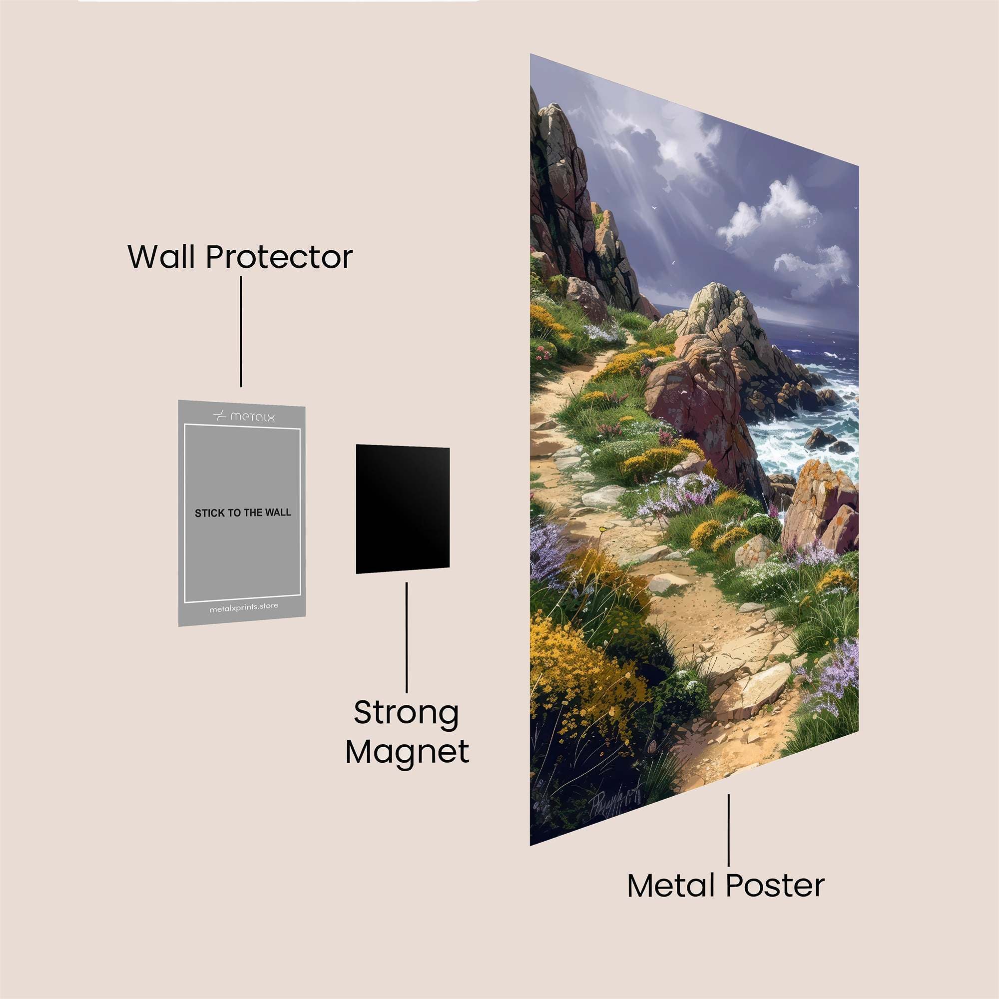 Coastal Serenity Safe Wall Magnetic / M