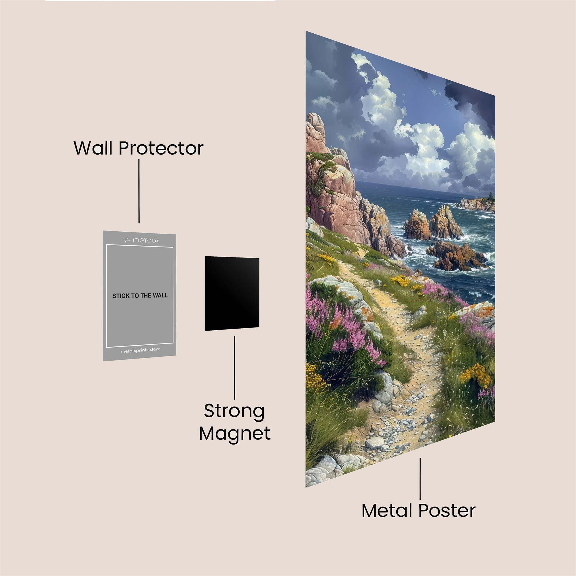 Coastal Serenity Safe Wall Magnetic / M