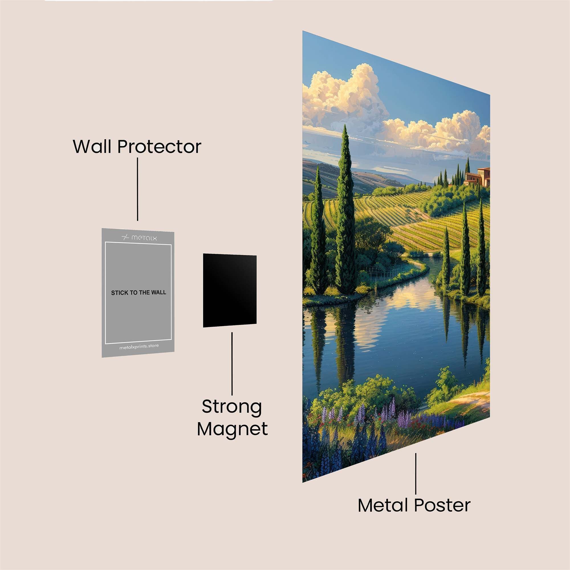 Tuscan Tranquility Safe Wall Magnetic / M