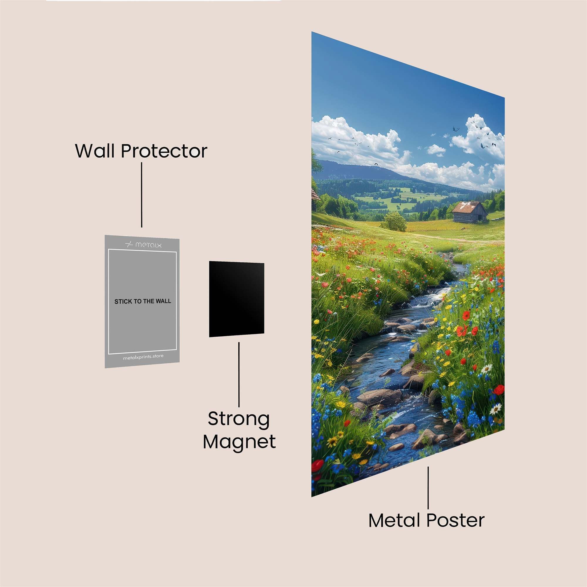 Meadow Serenity Safe Wall Magnetic / M