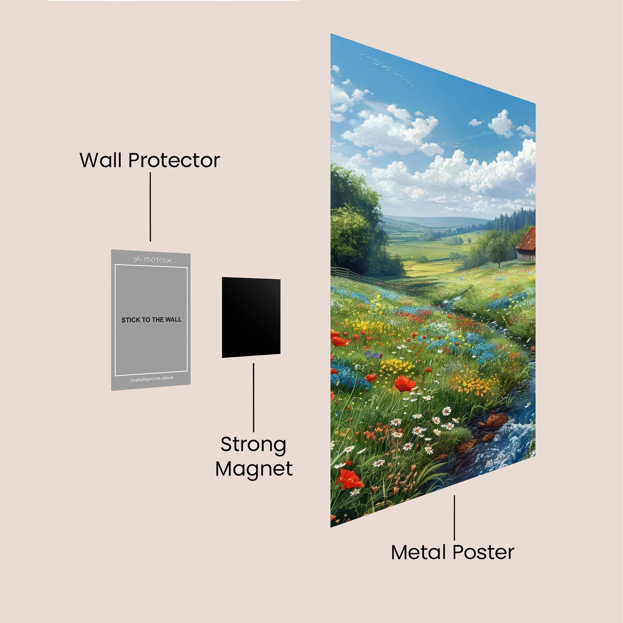 Poppy Bliss Safe Wall Magnetic / M