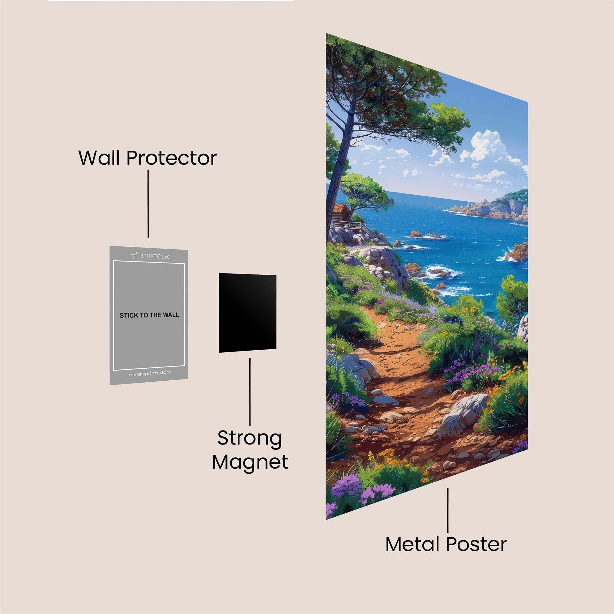 Mediterranean Serenity Safe Wall Magnetic / M