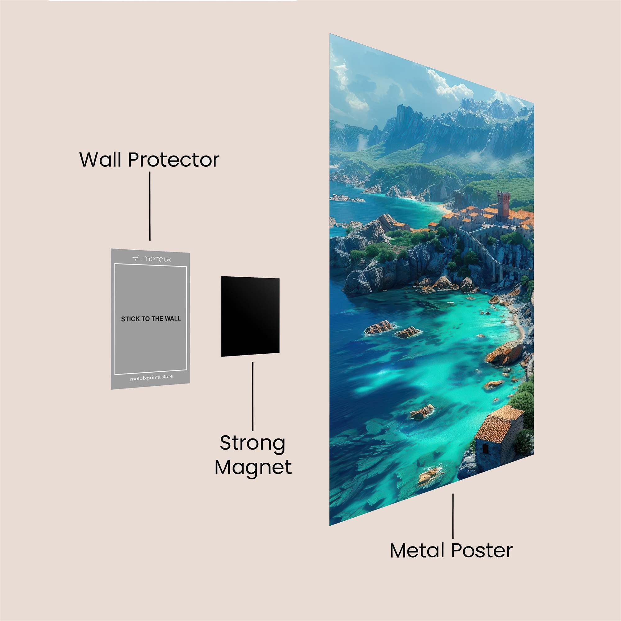 Coastal Serenity Safe Wall Magnetic / M