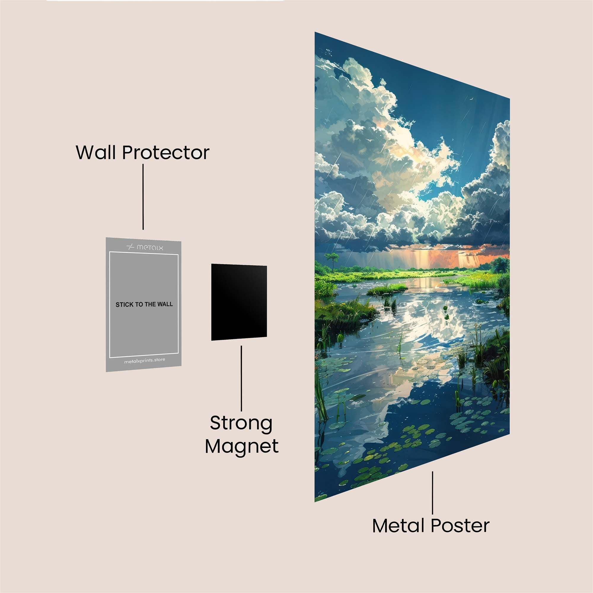 Sunset Serenity Safe Wall Magnetic / M