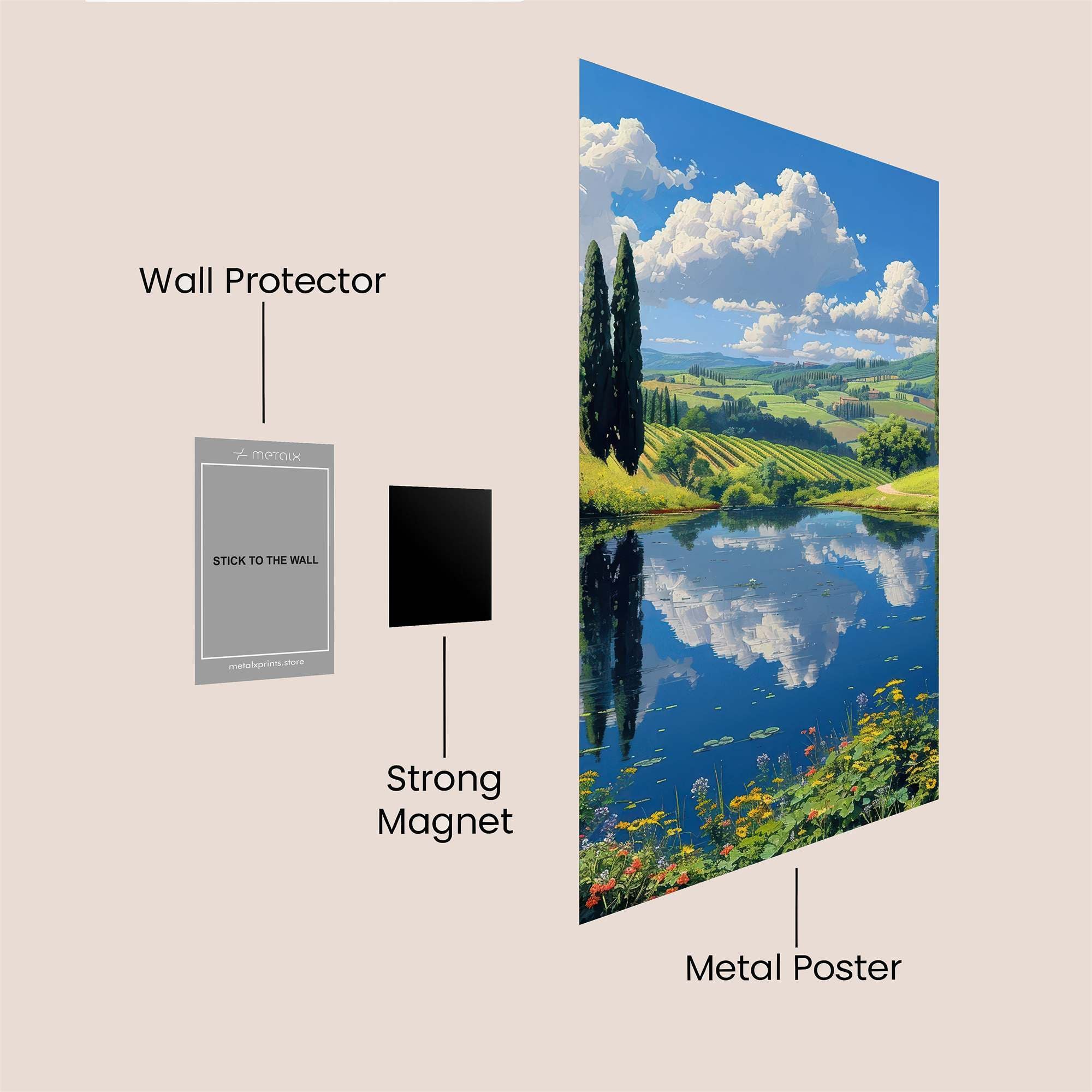 Tuscany Tranquil Safe Wall Magnetic / M