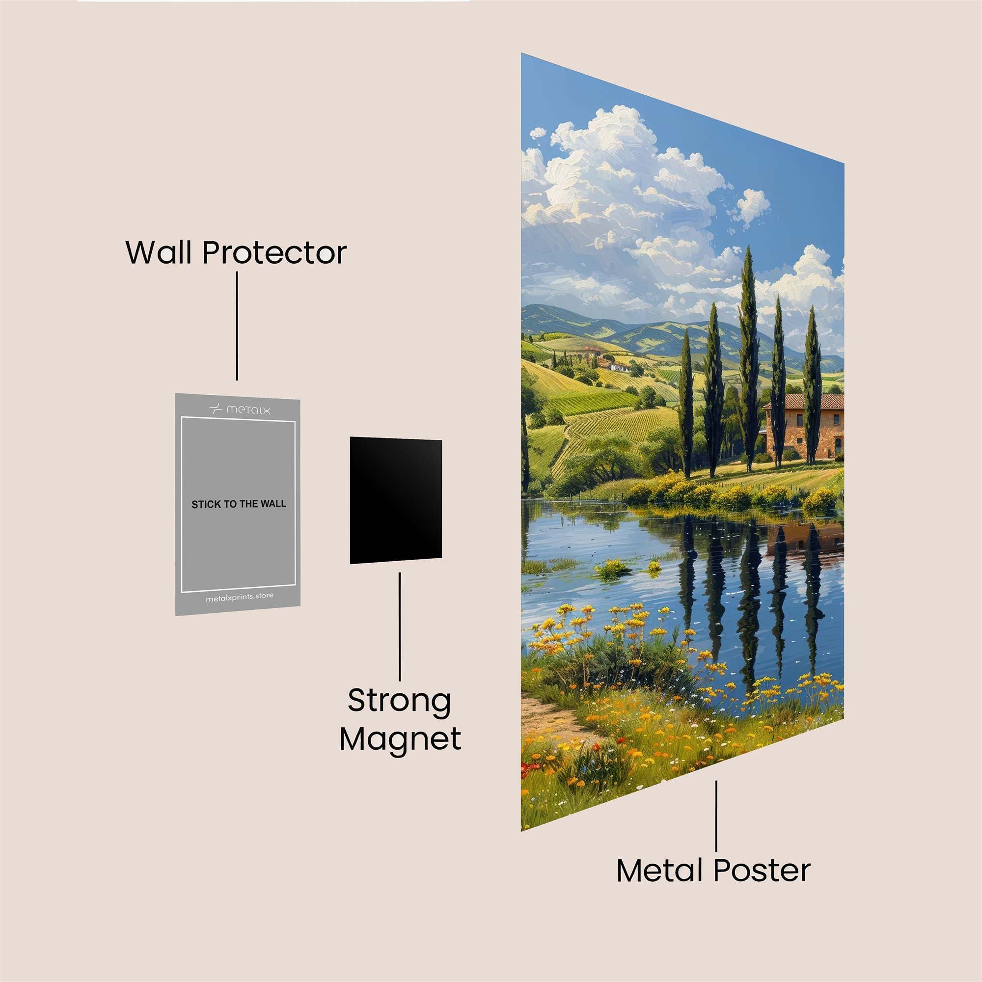 Tuscan Tranquility Safe Wall Magnetic / M