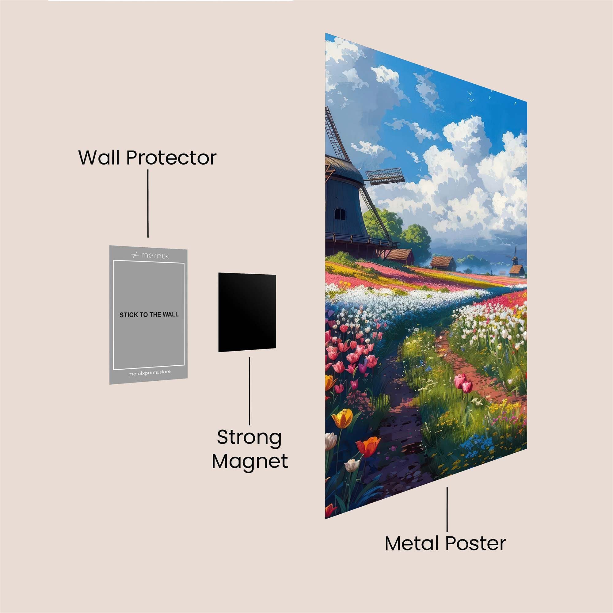 Windmill Whimsy Safe Wall Magnetic / M