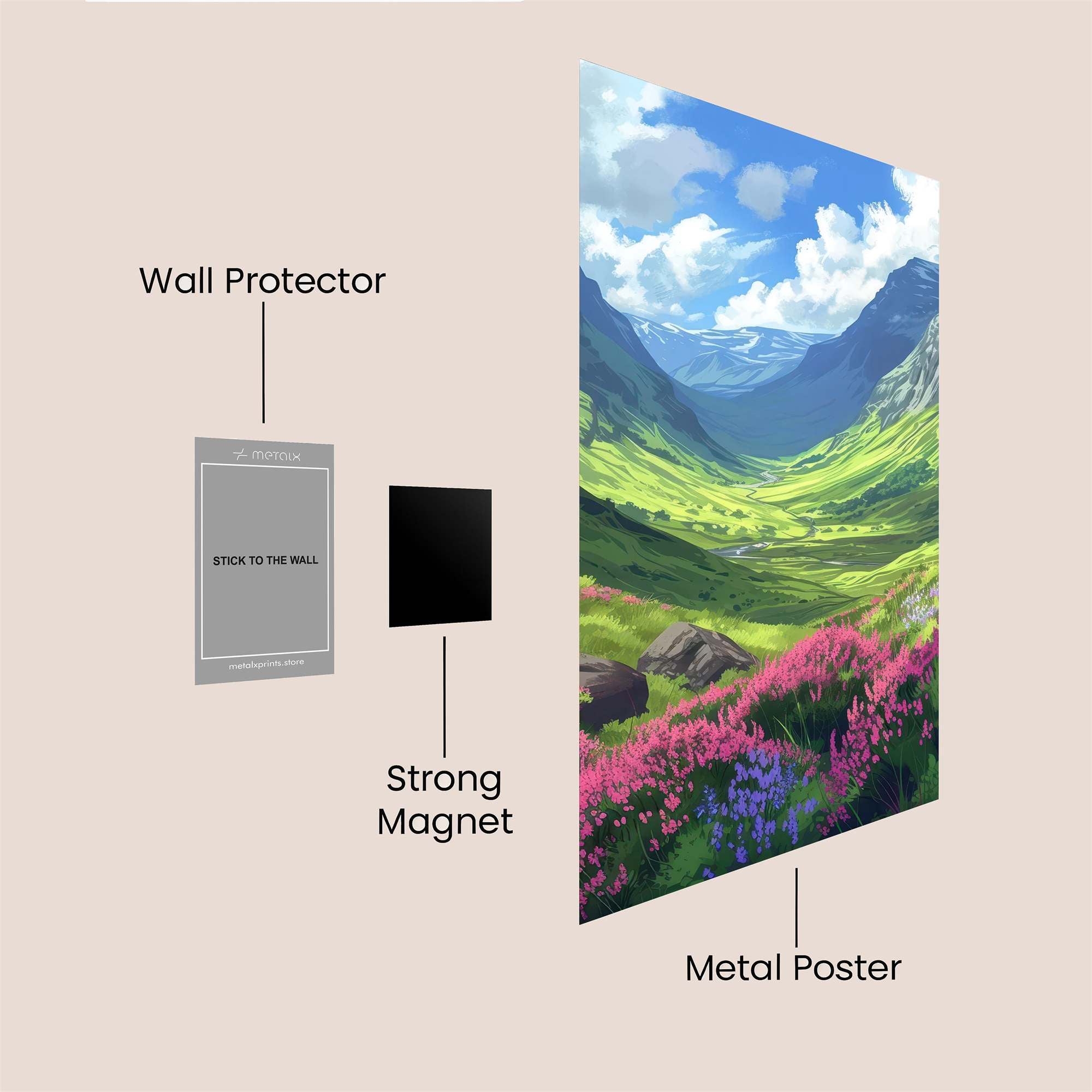 Glencoe Serenity Safe Wall Magnetic / M