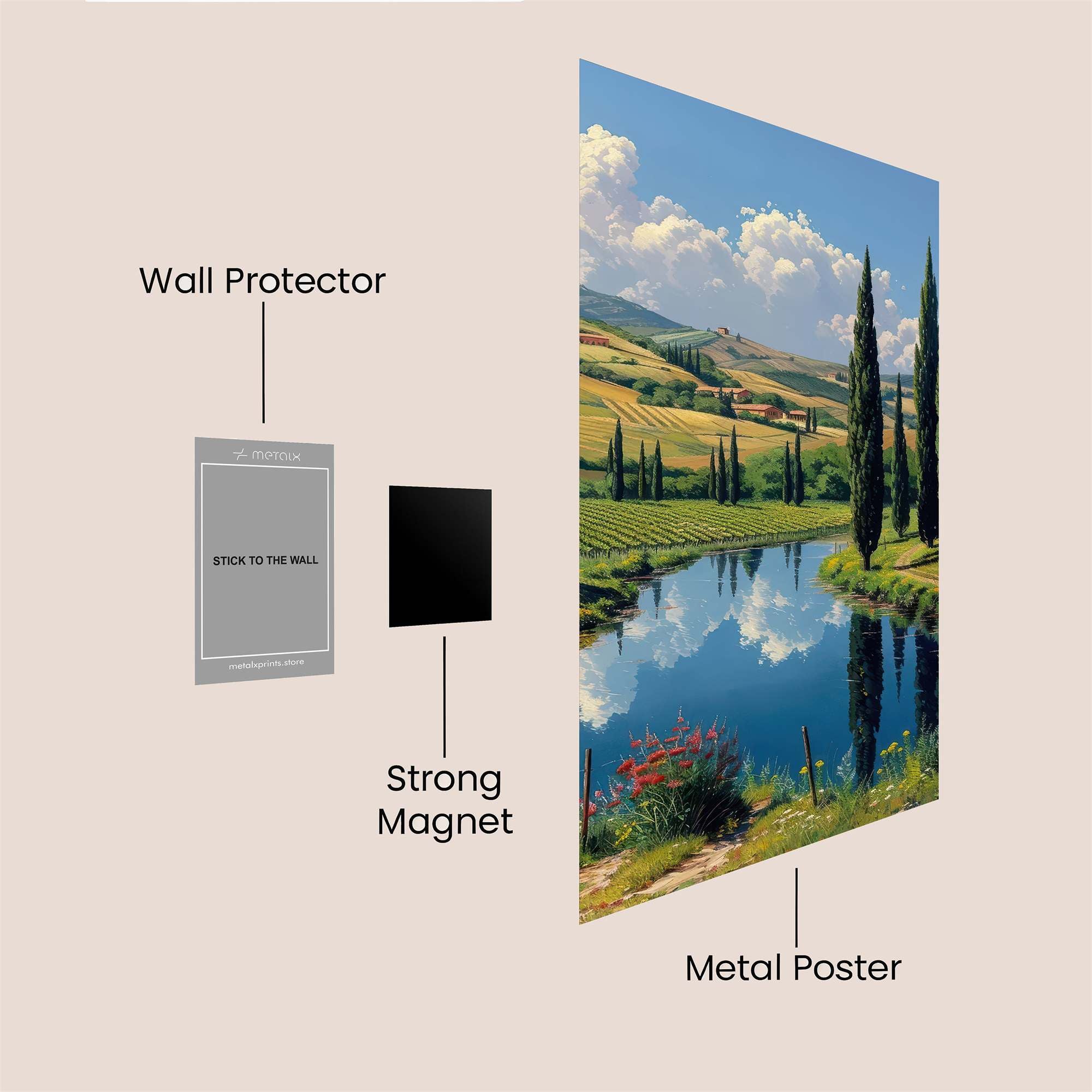 Tuscany Tranquil Safe Wall Magnetic / M