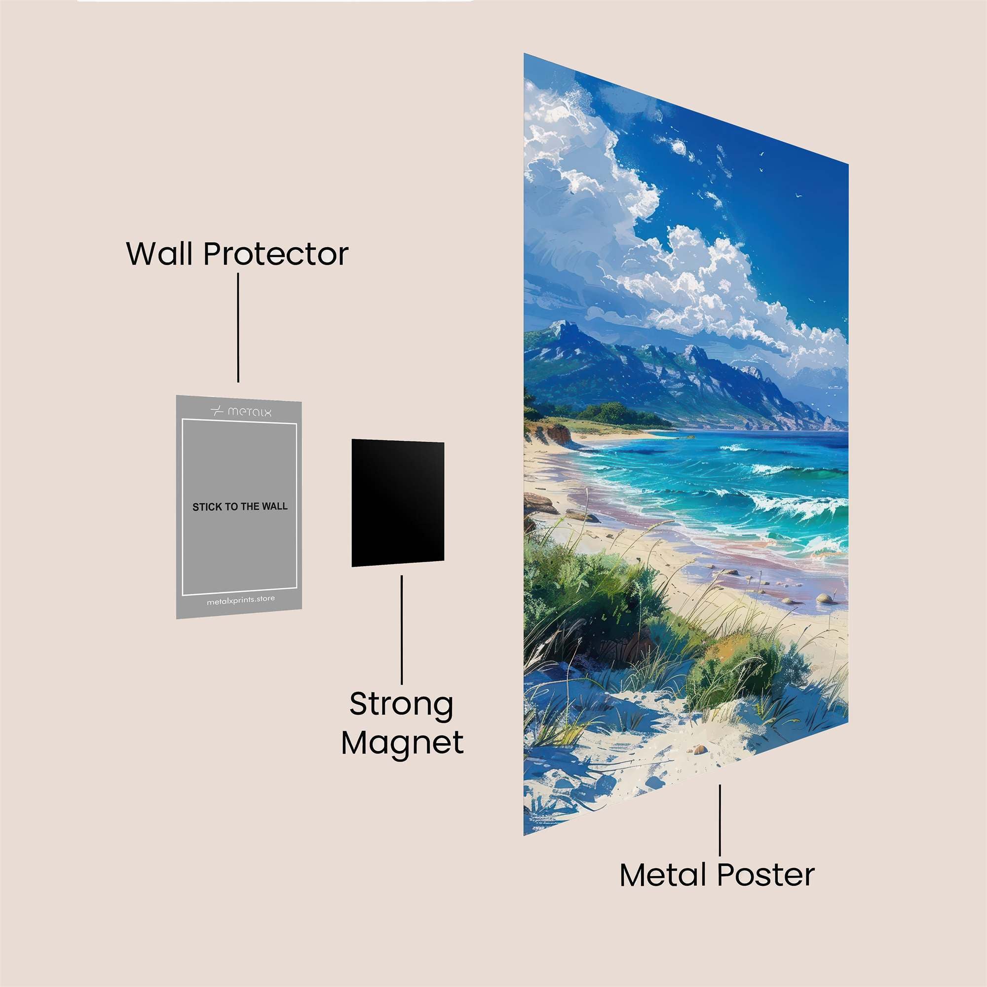 Beach Bliss Safe Wall Magnetic / M