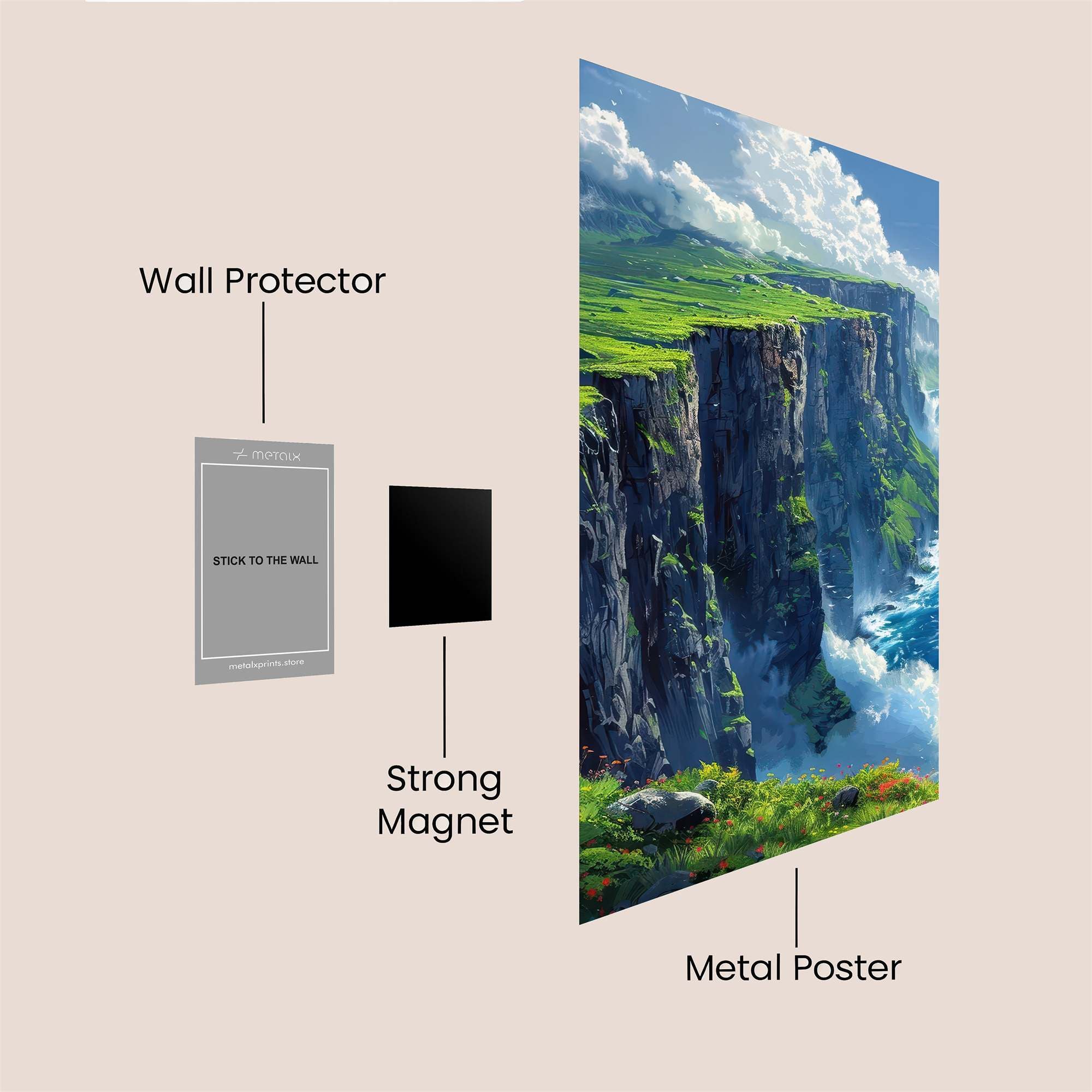 Cliffs Serene Safe Wall Magnetic / M