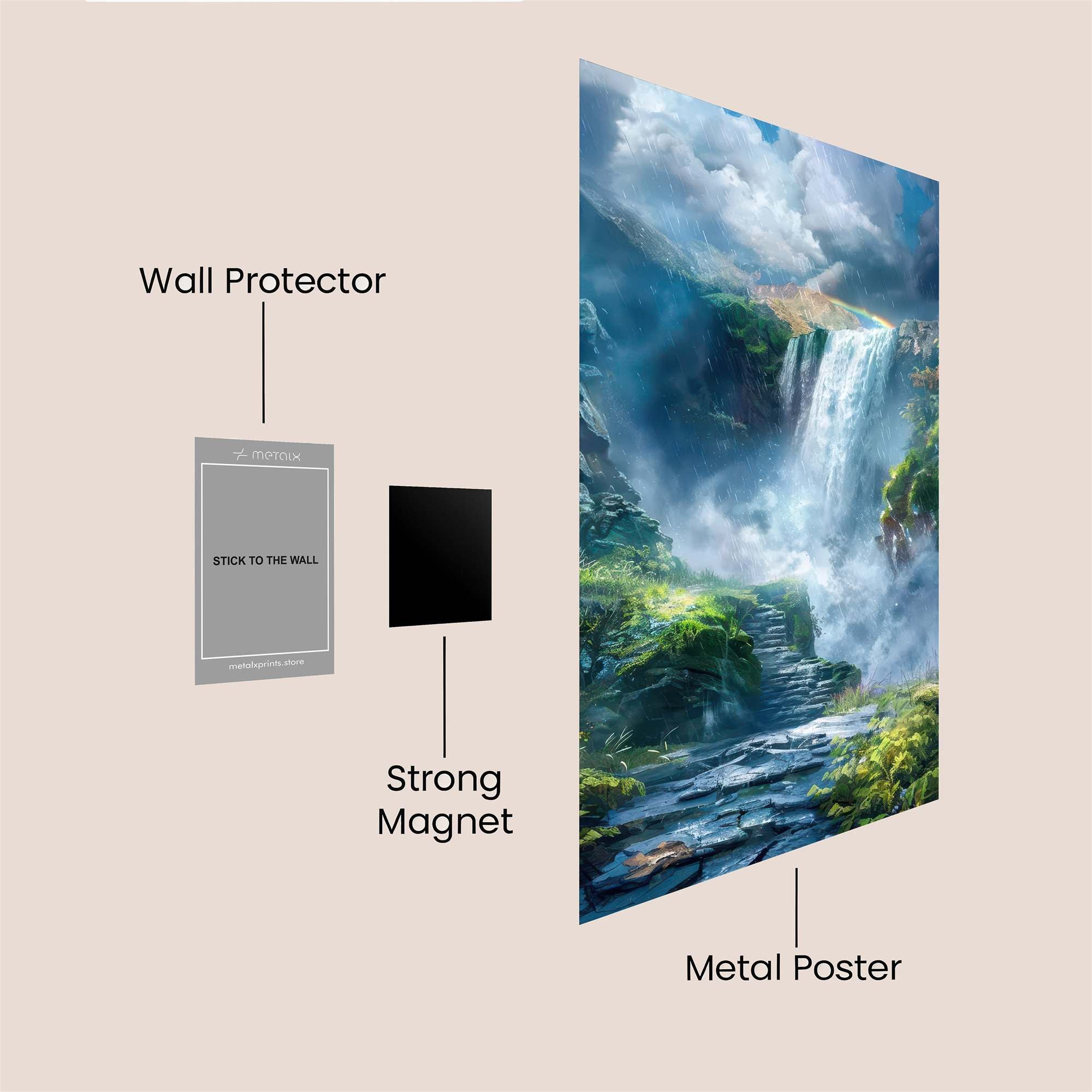 Mystic Waterfall Safe Wall Magnetic / M