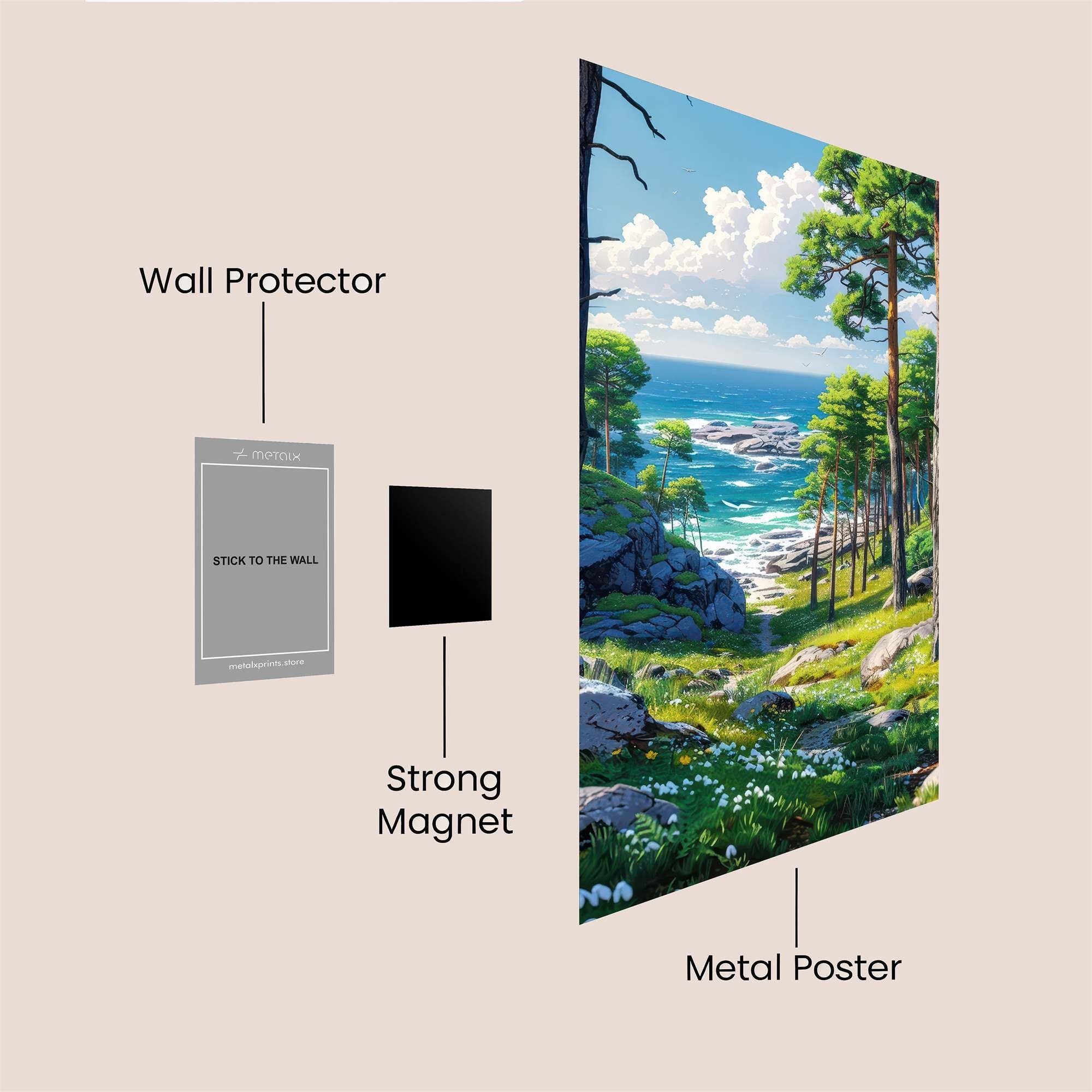 Forest Serenity Safe Wall Magnetic / M