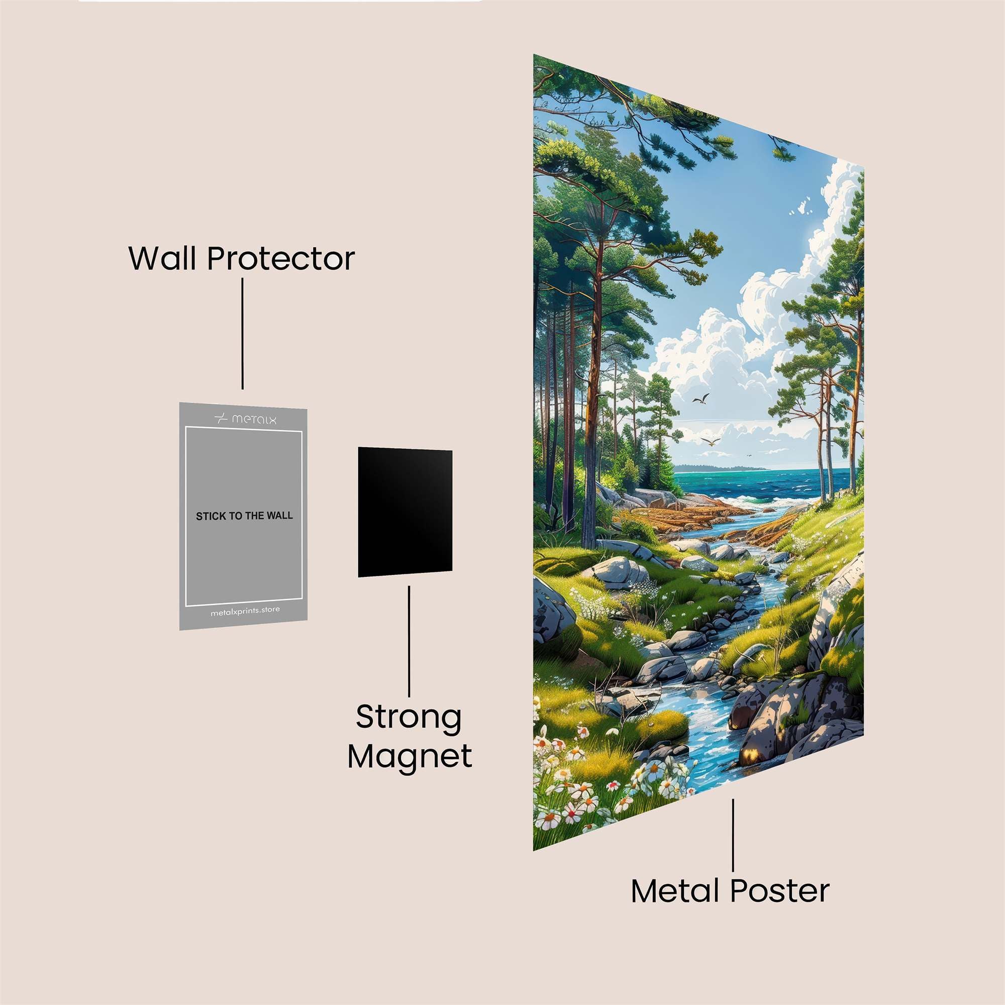 Forest Serenity Safe Wall Magnetic / M