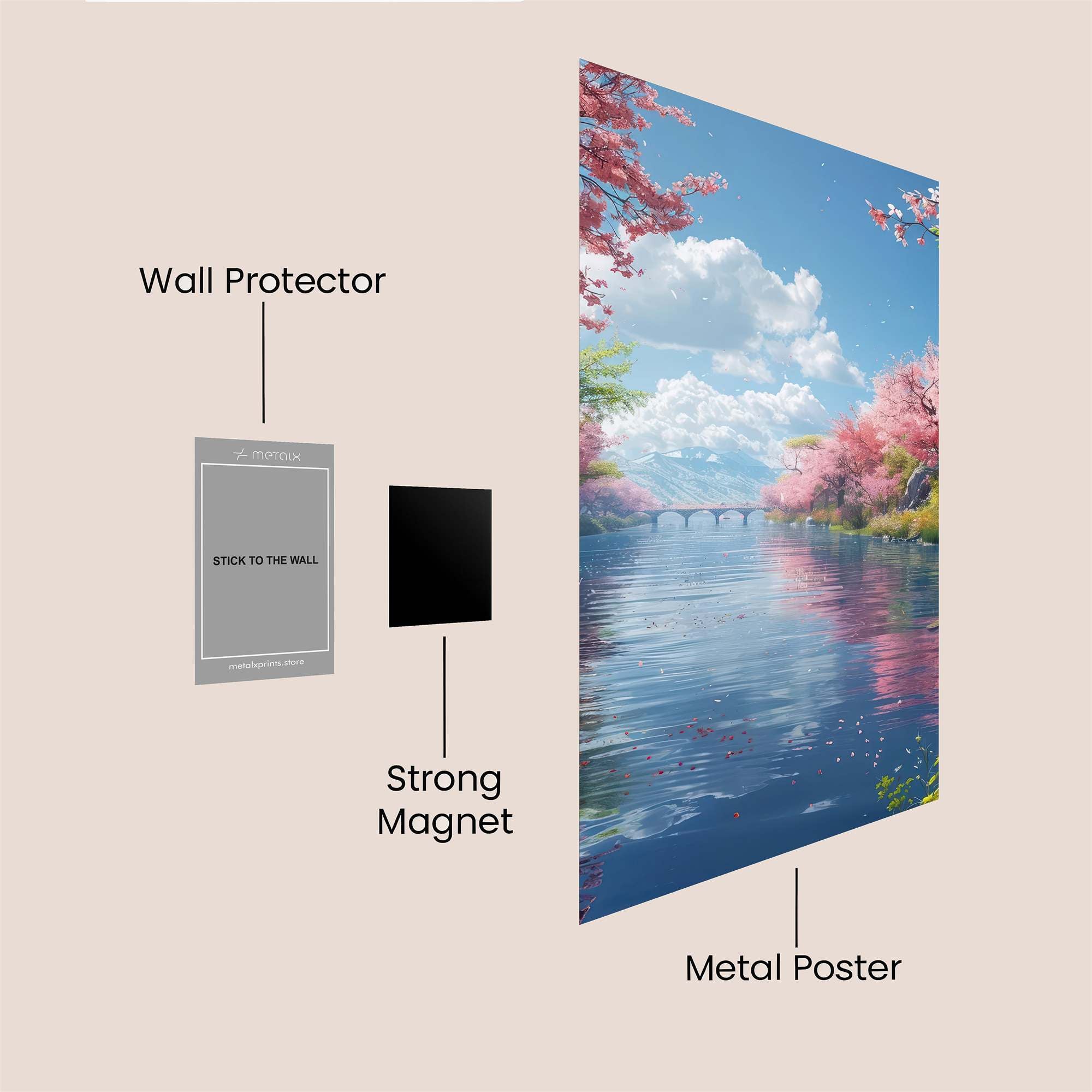 Sakura Serenity Safe Wall Magnetic / M